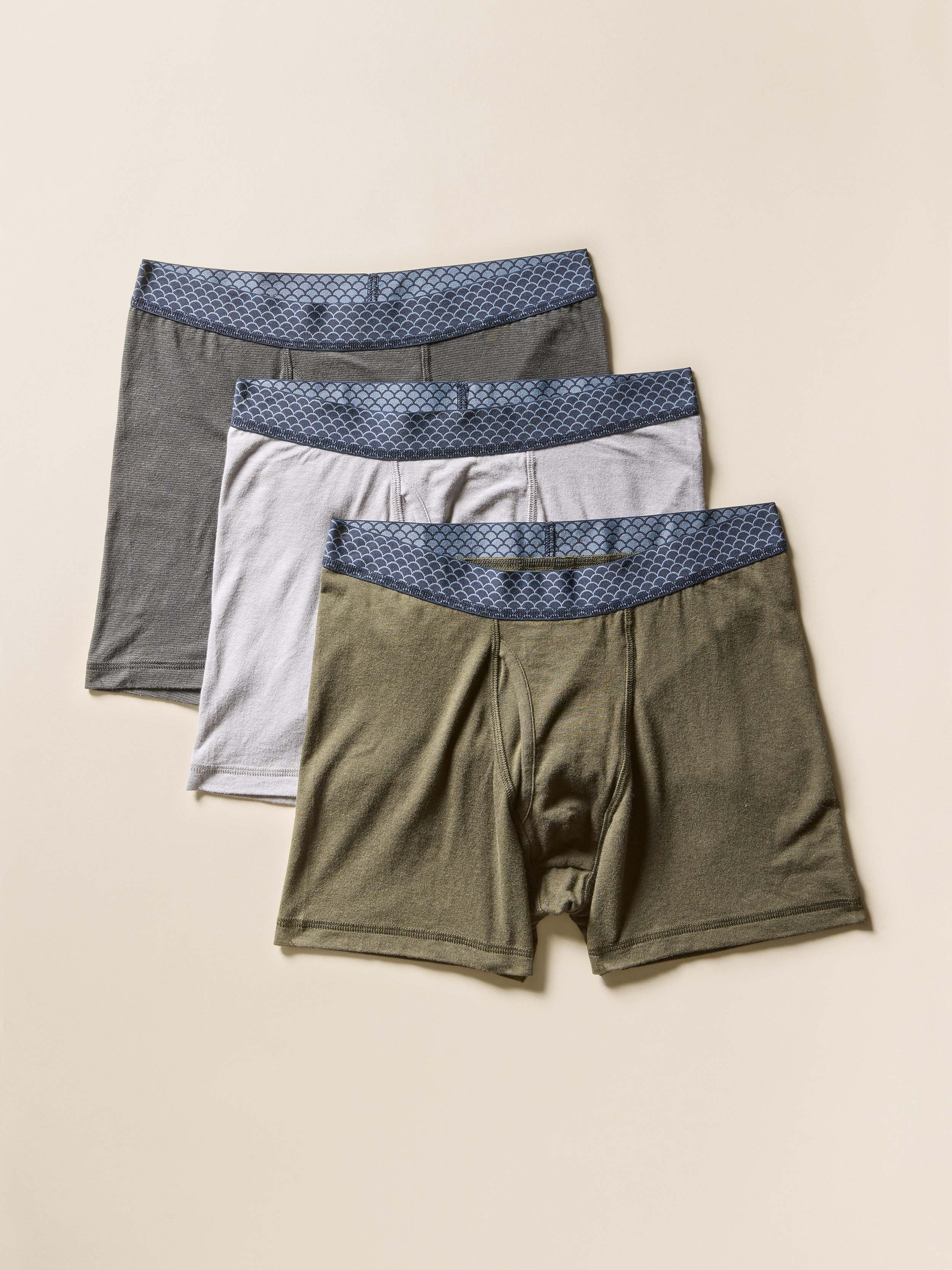 Boxer Brief - 3 Pack - Black Grey Olive | Faherty Brand