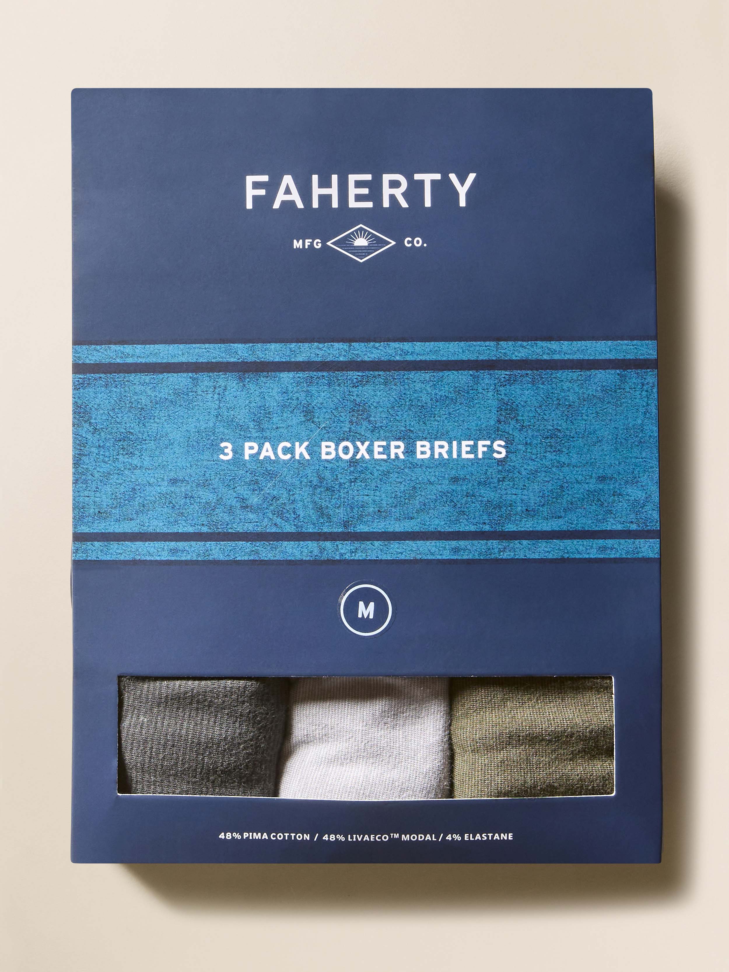 Boxer Brief - 3 Pack - Black Grey Olive | Faherty Brand