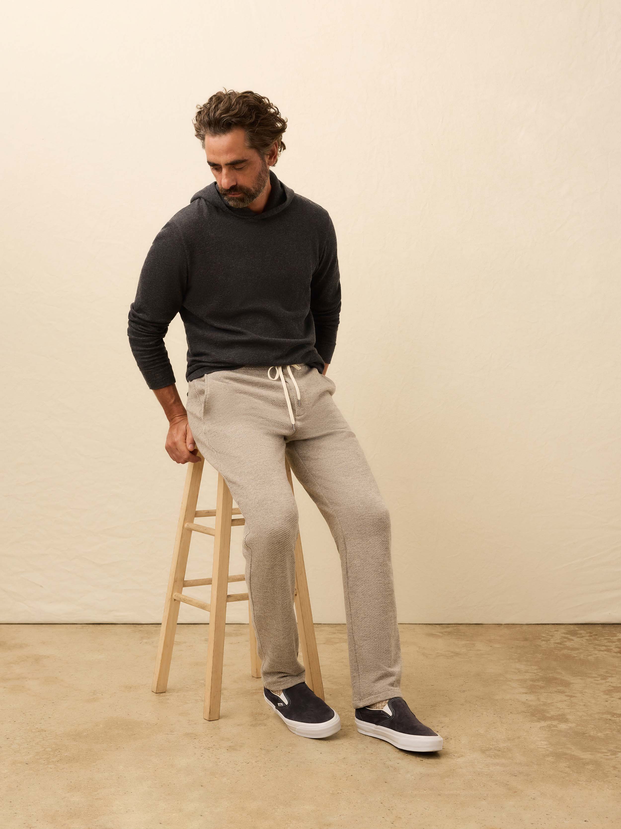 Inlet Jogger Pant - Ivory Hill Melange | Faherty Brand