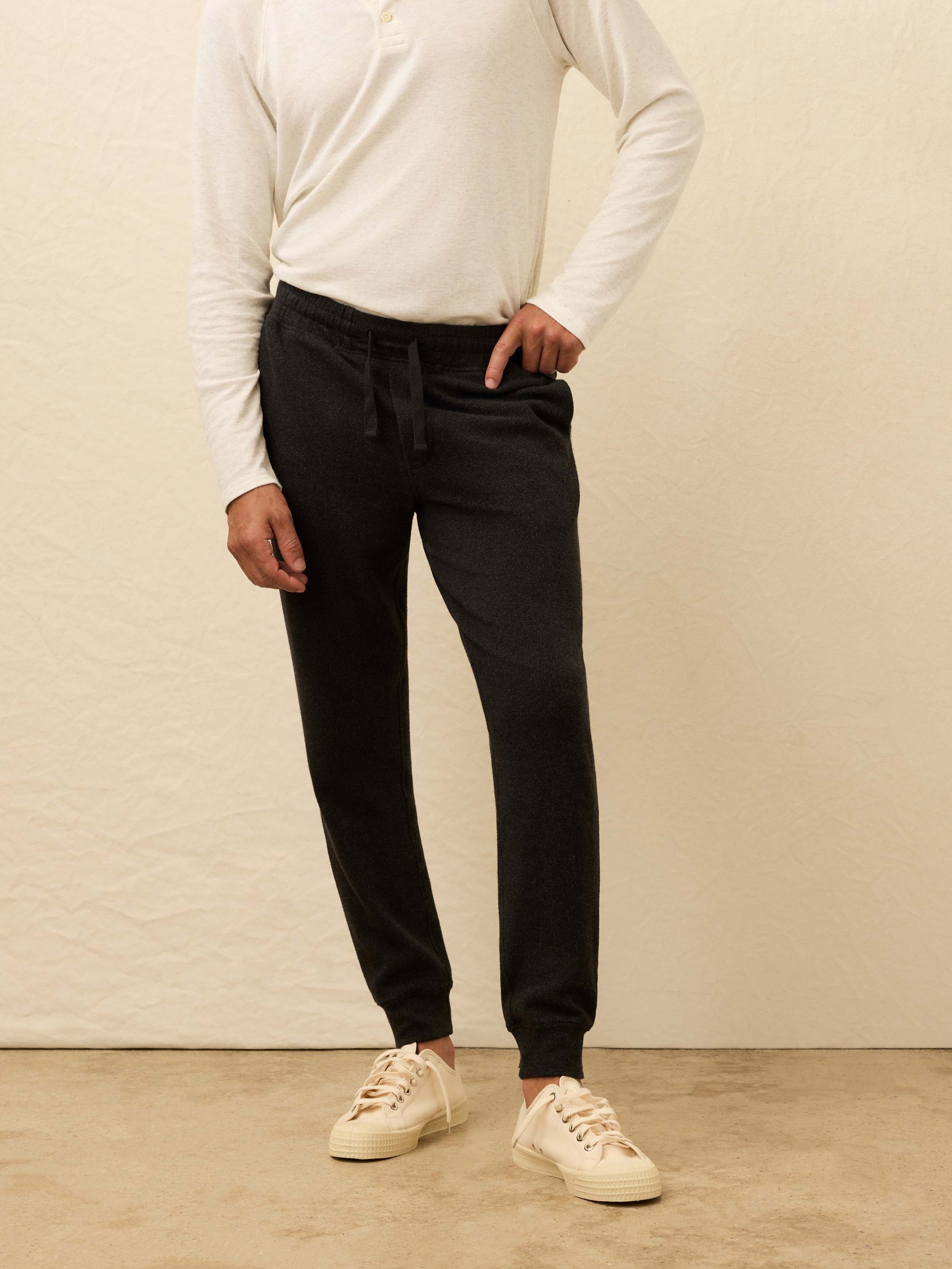 Legend™ Sweatpant - Heathered Black Twill | Faherty Brand