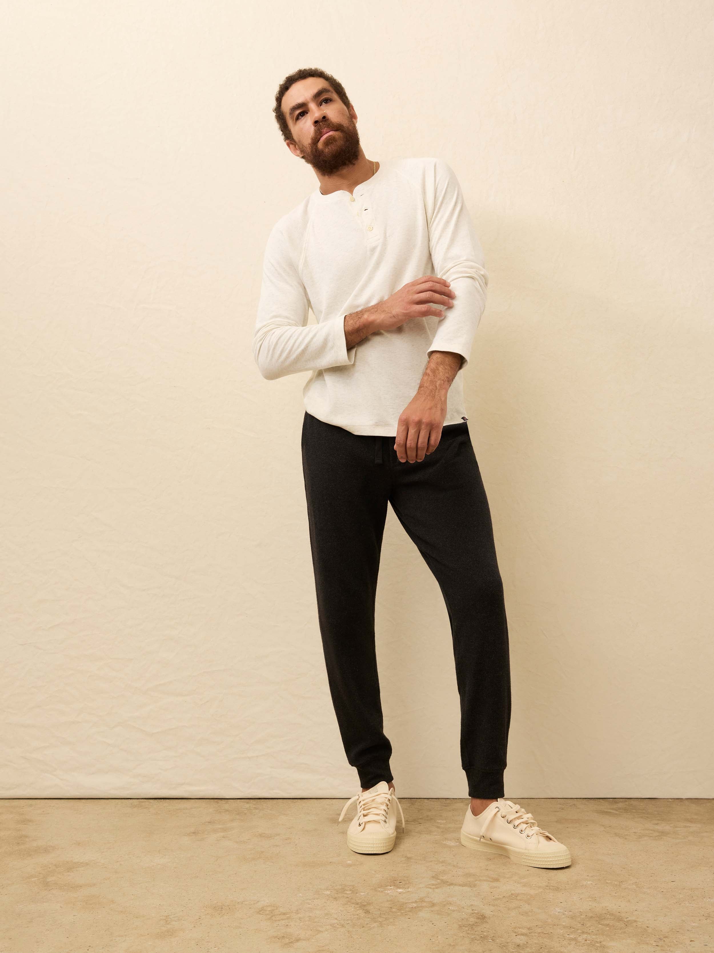 Legend™ Sweatpant - Heathered Black Twill | Faherty Brand