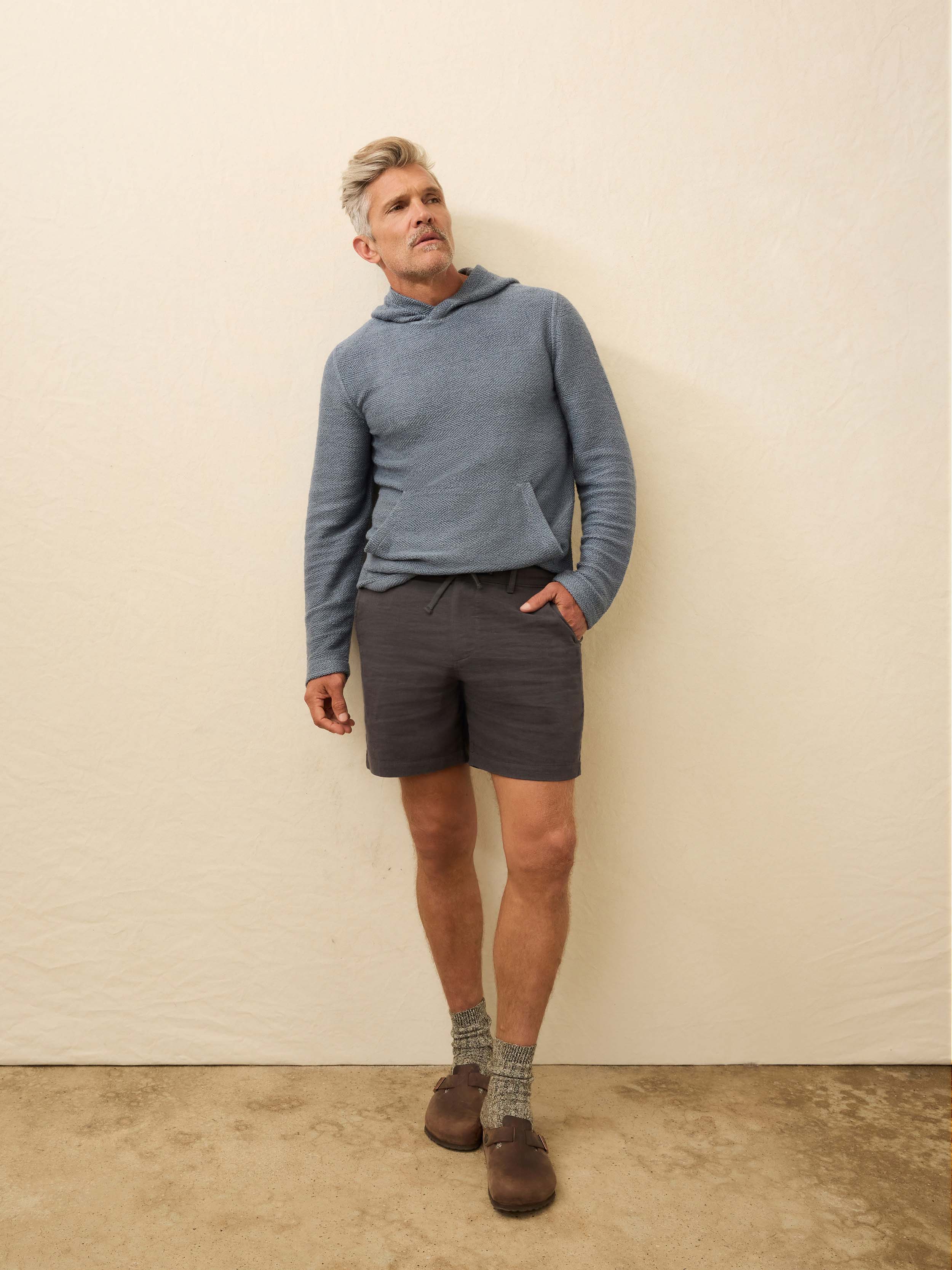 Movement™ Linen Drawstring Short - Washed Black | Faherty Brand