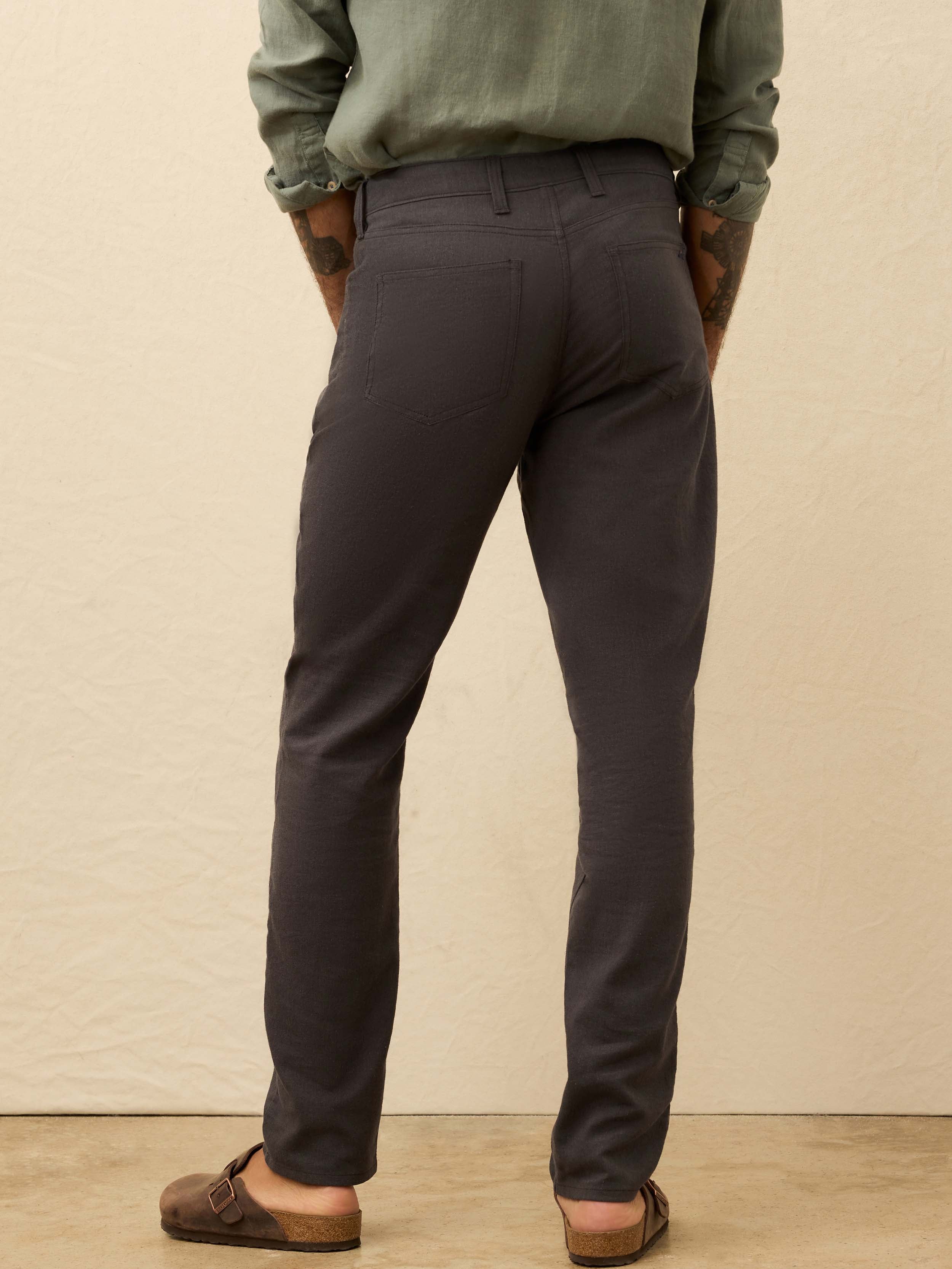 Movement™ Linen 5-Pocket Pant - Washed Black | Faherty Brand