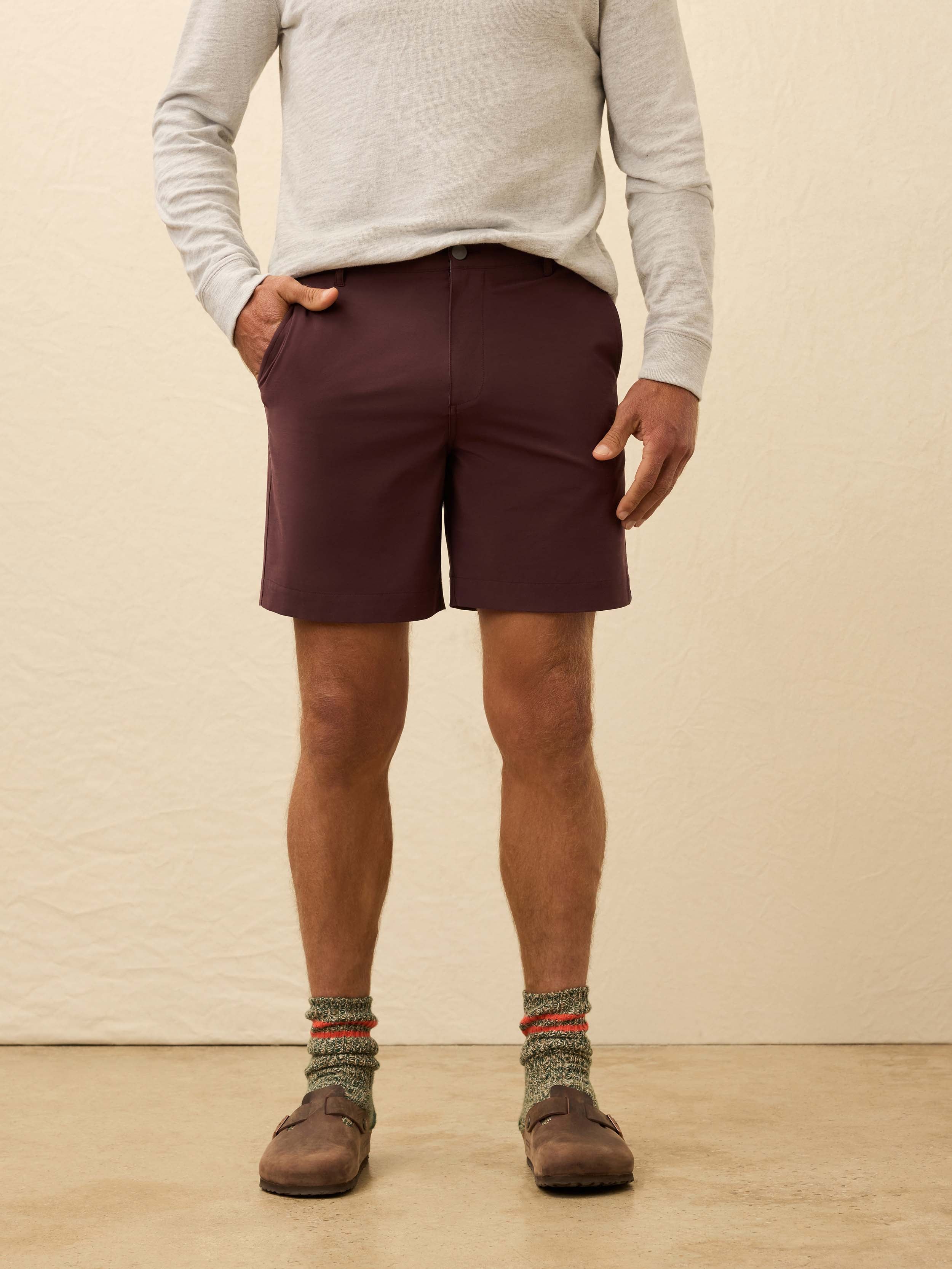 All Day™ Short (7") - Mountain Burgundy | Faherty Brand