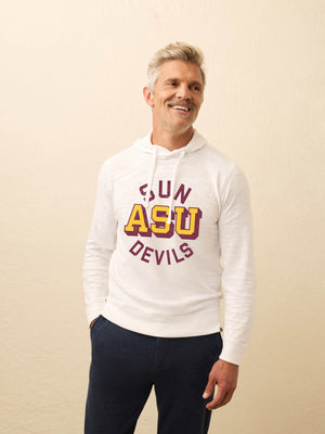 Arizona State University Sunwashed Slub Hoodie - White