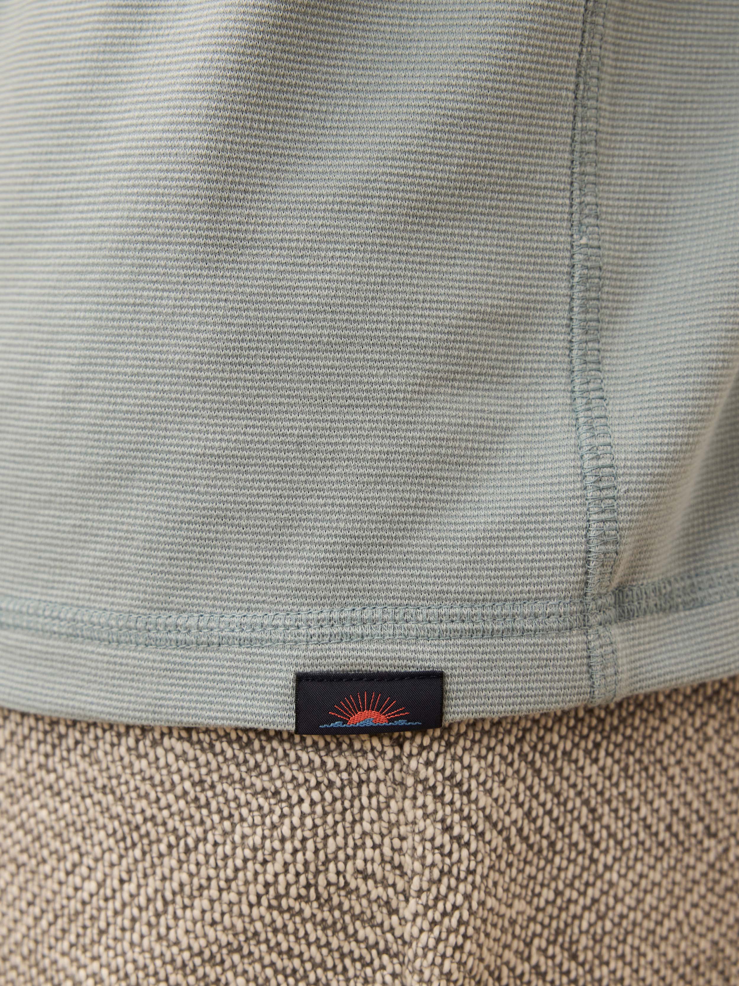 Long-Sleeve Waffle Henley - Alaskan Blue | Faherty Brand