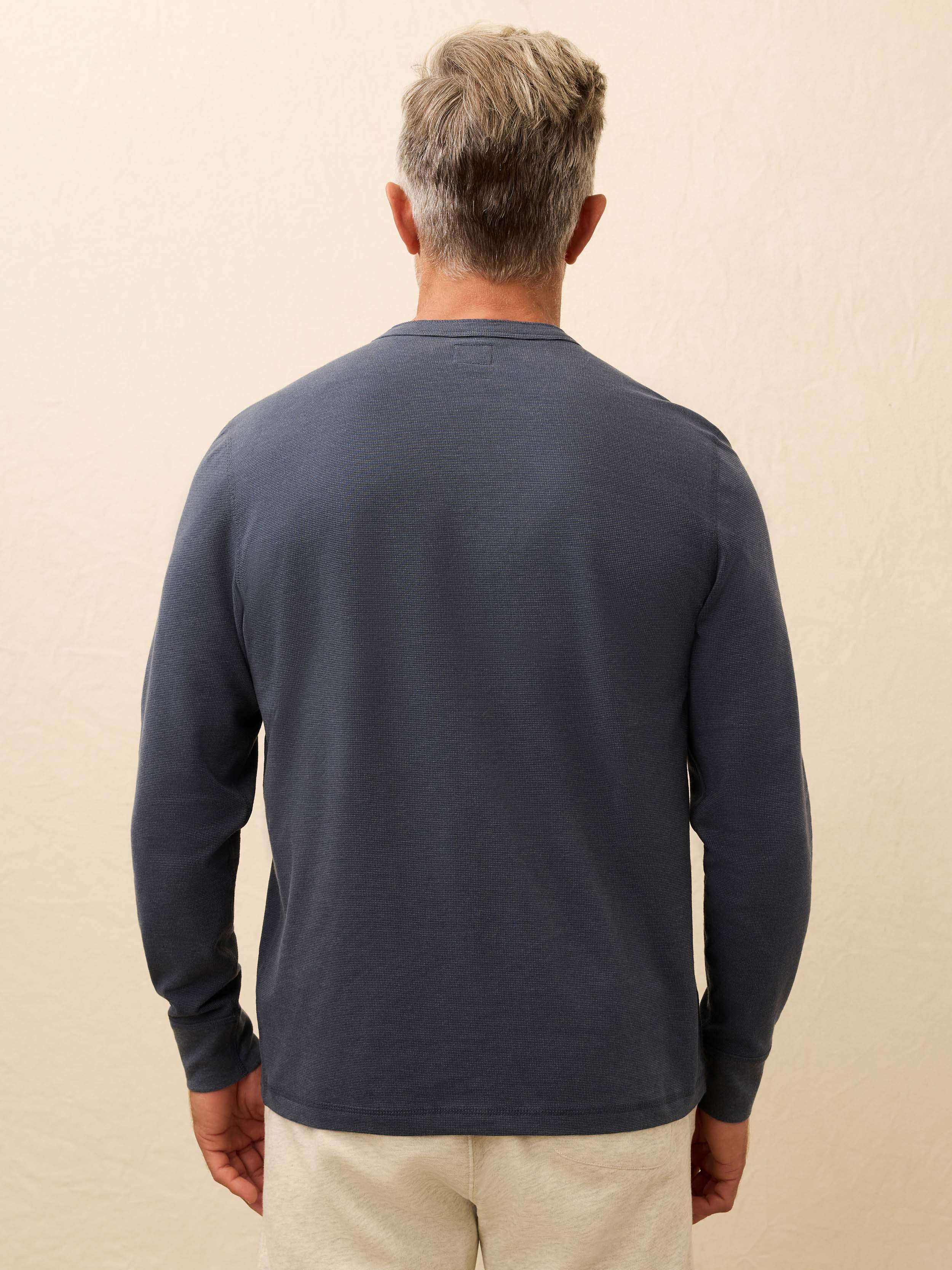 Long-Sleeve Waffle Henley - Blue Nights | Faherty Brand