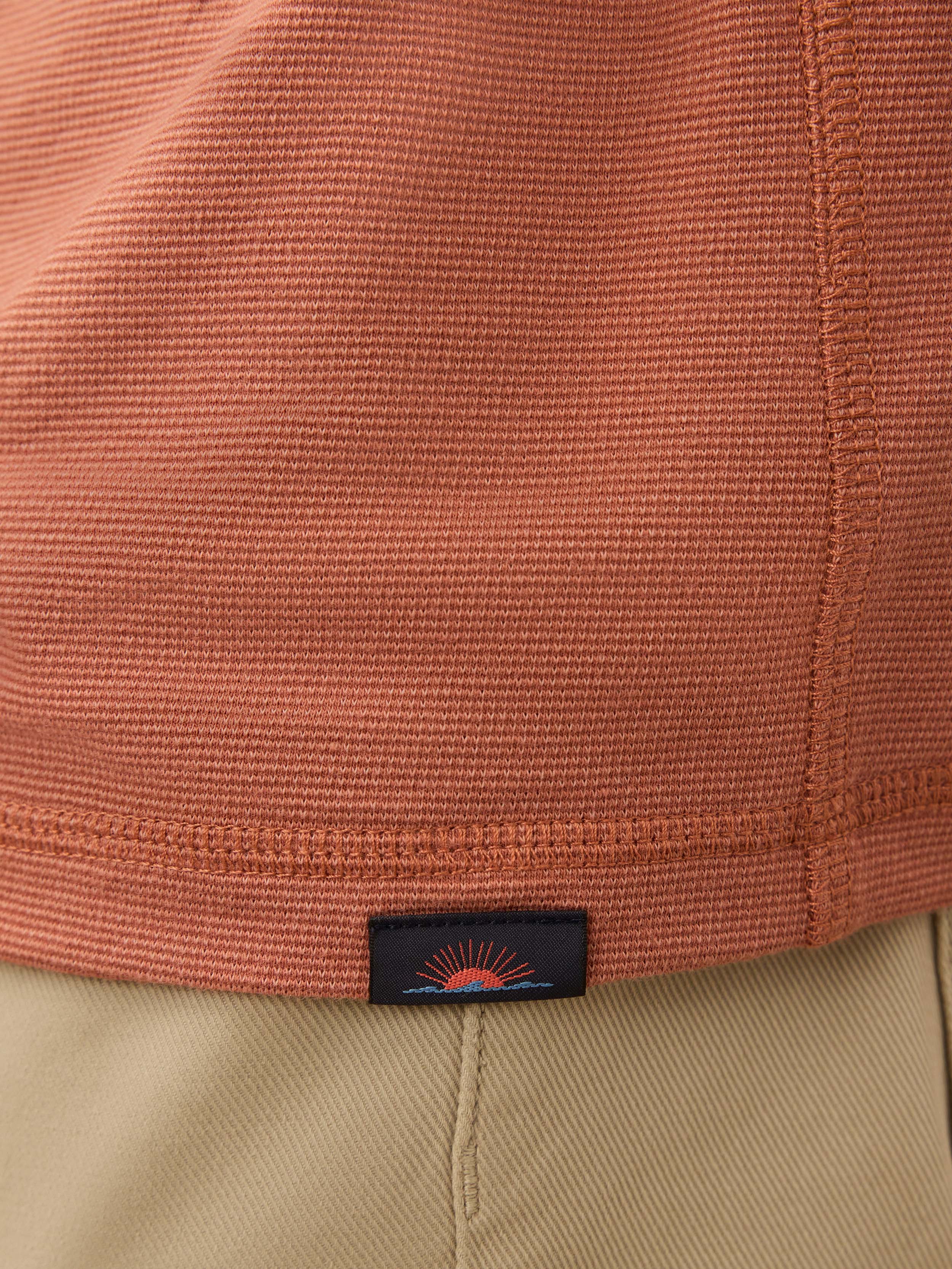 Long-Sleeve Waffle Henley - Dusty Sienna | Faherty Brand