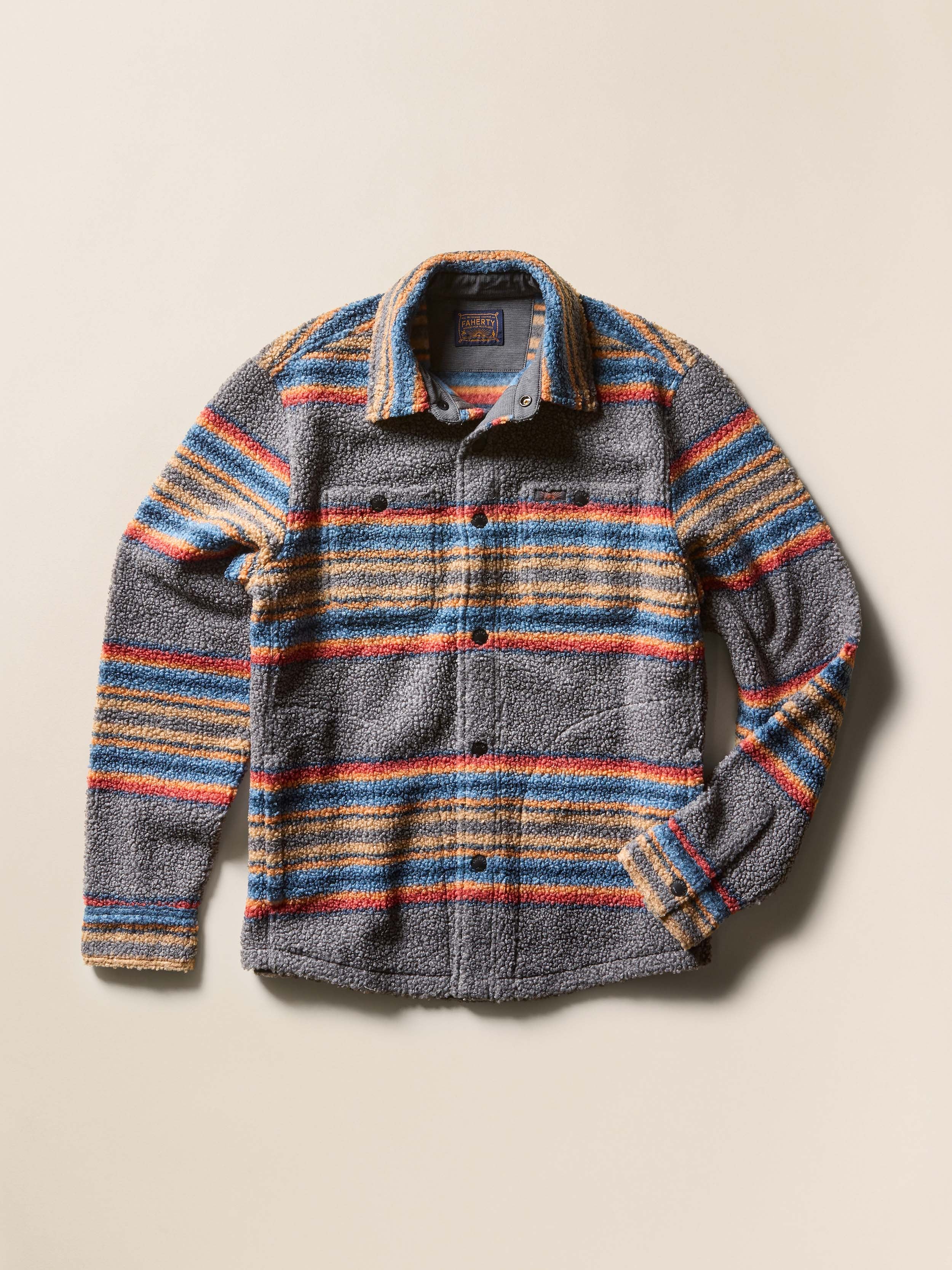 Range Fleece CPO - Buffalo Rock Stripe | Faherty Brand