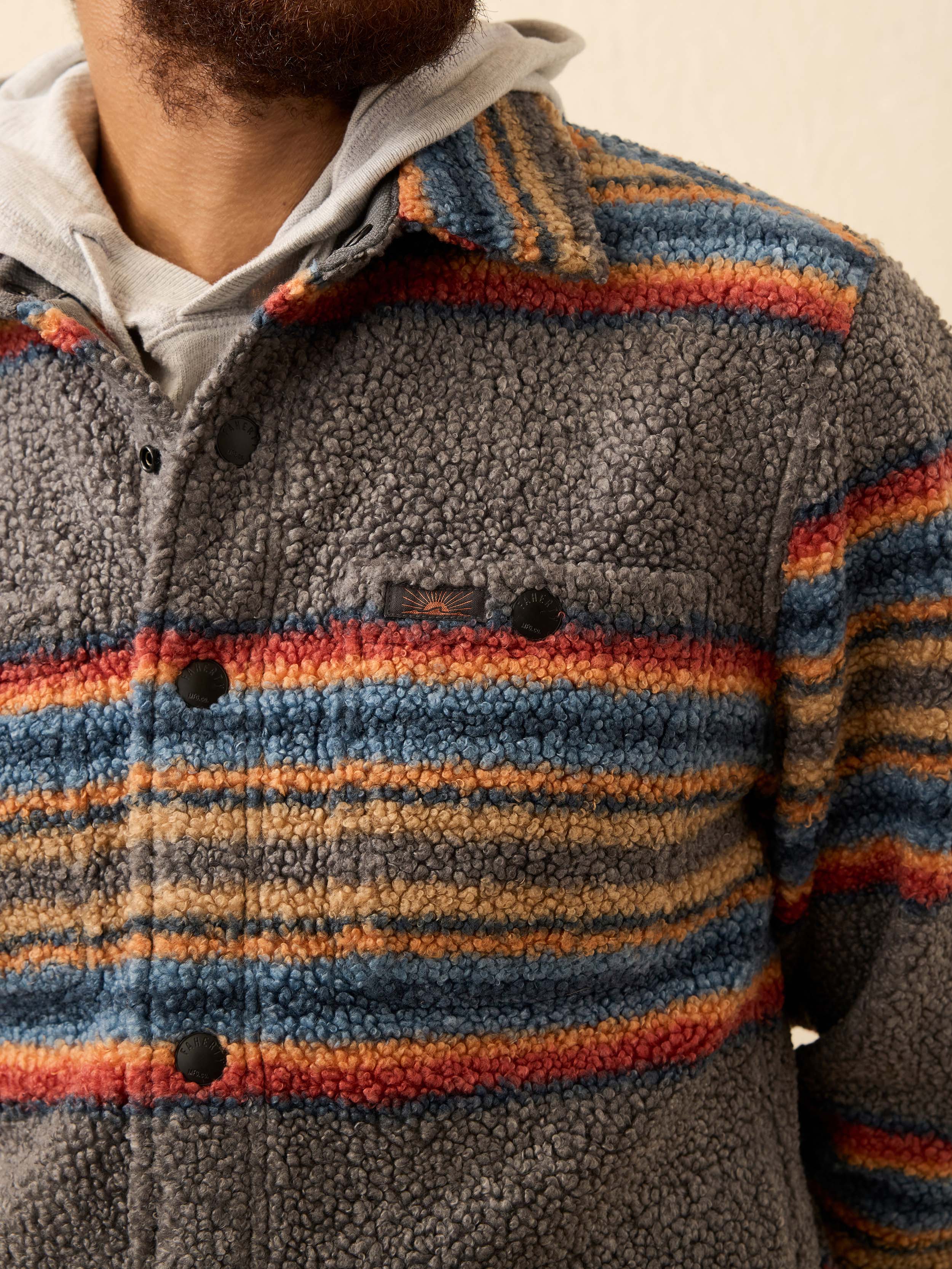 Range Fleece CPO - Buffalo Rock Stripe | Faherty Brand