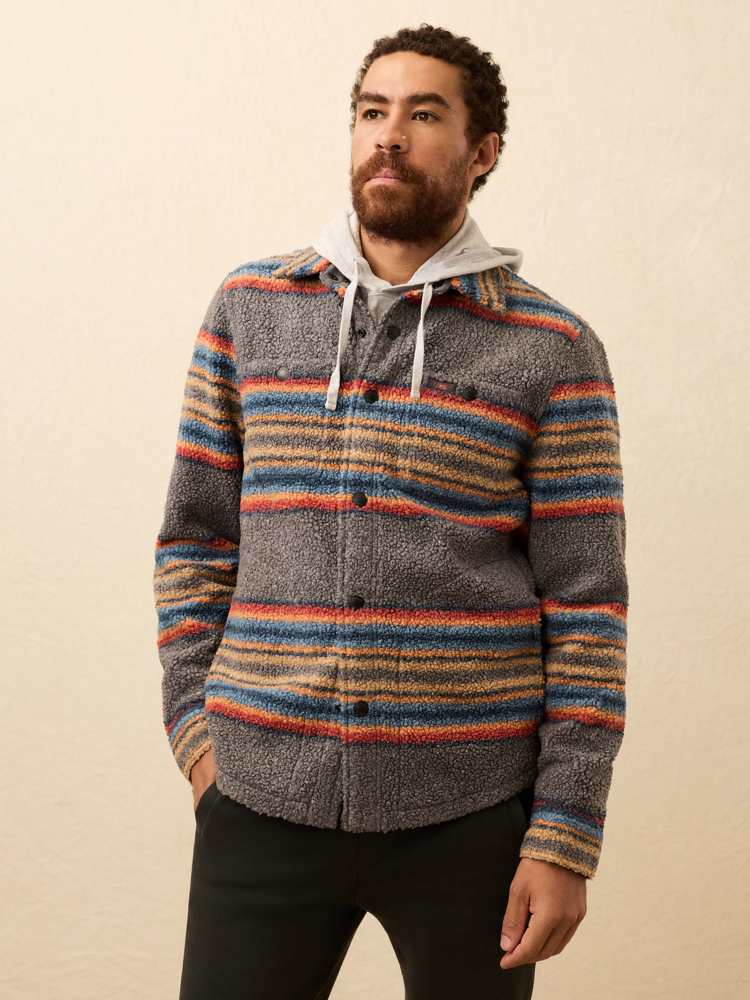 Range Fleece CPO - Buffalo Rock Stripe | Faherty Brand