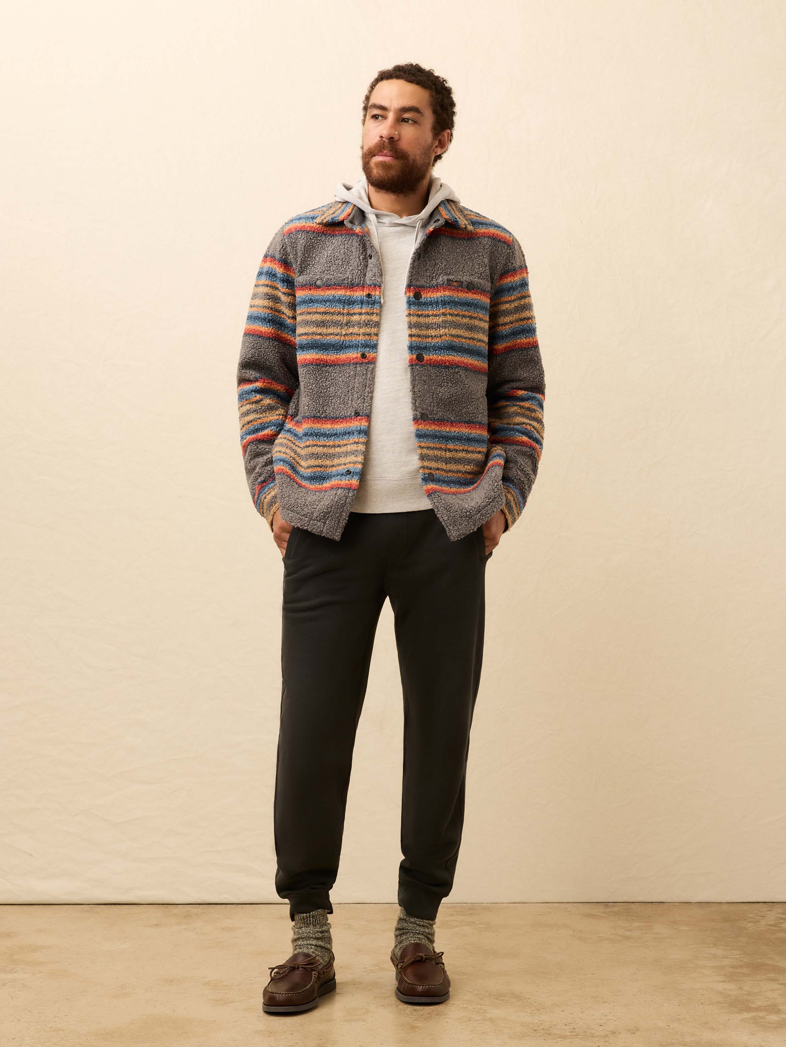 Range Fleece CPO - Buffalo Rock Stripe | Faherty Brand