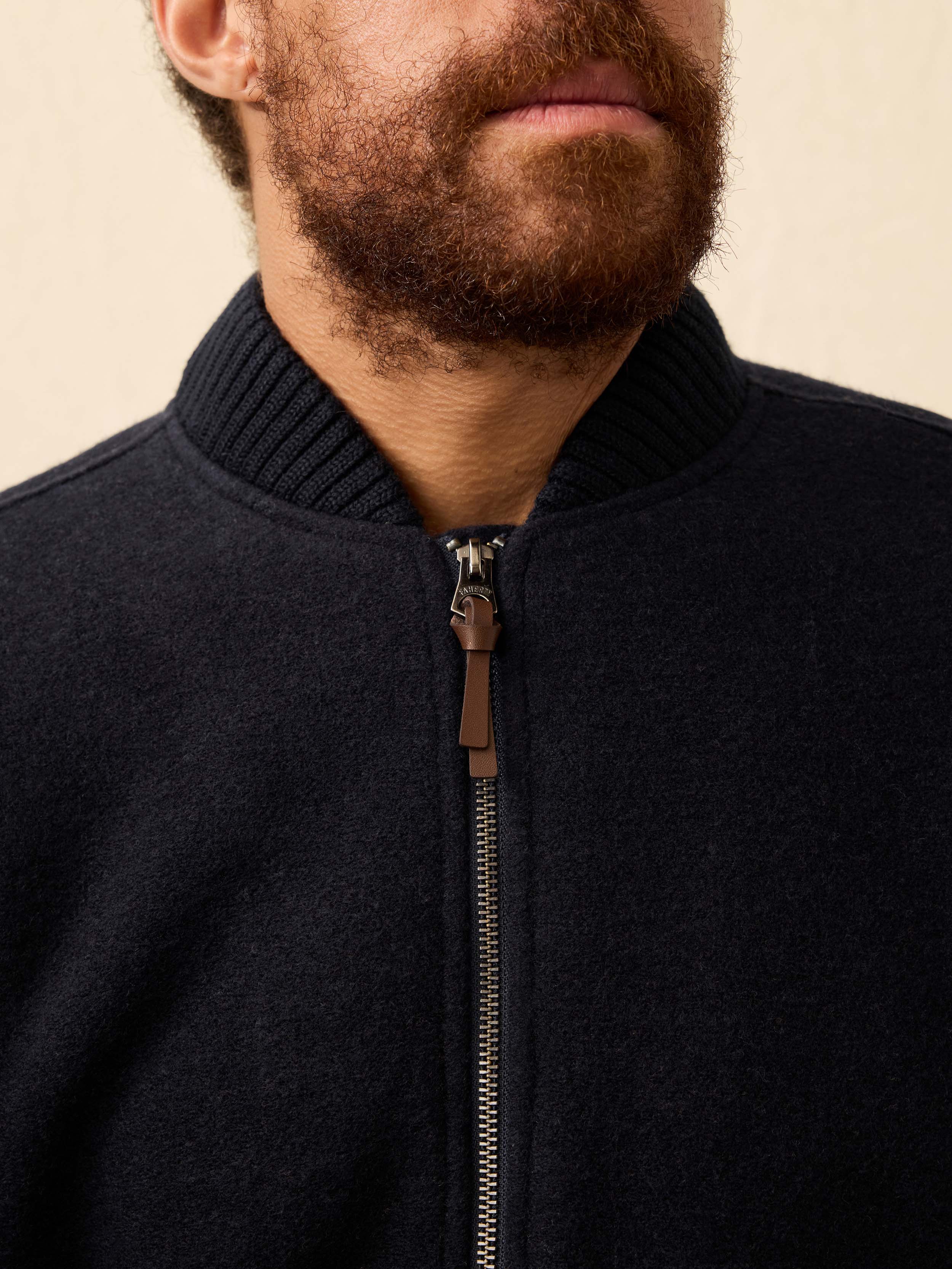 Range Fleece Lined Bomber - Navy Shadow Twill | Faherty Brand