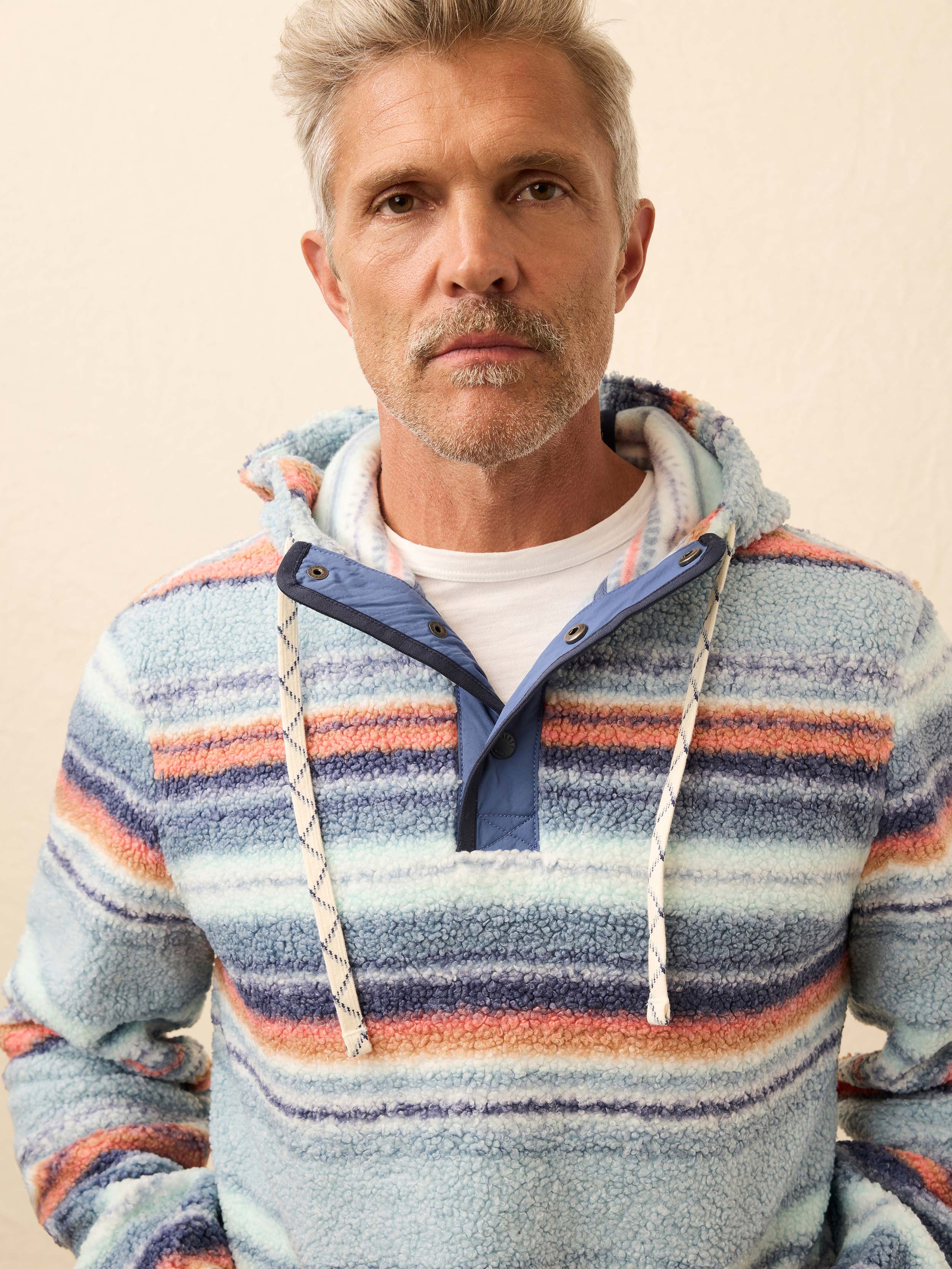 High Pile Fleece Hoodie - Island Sunrise | Faherty Brand