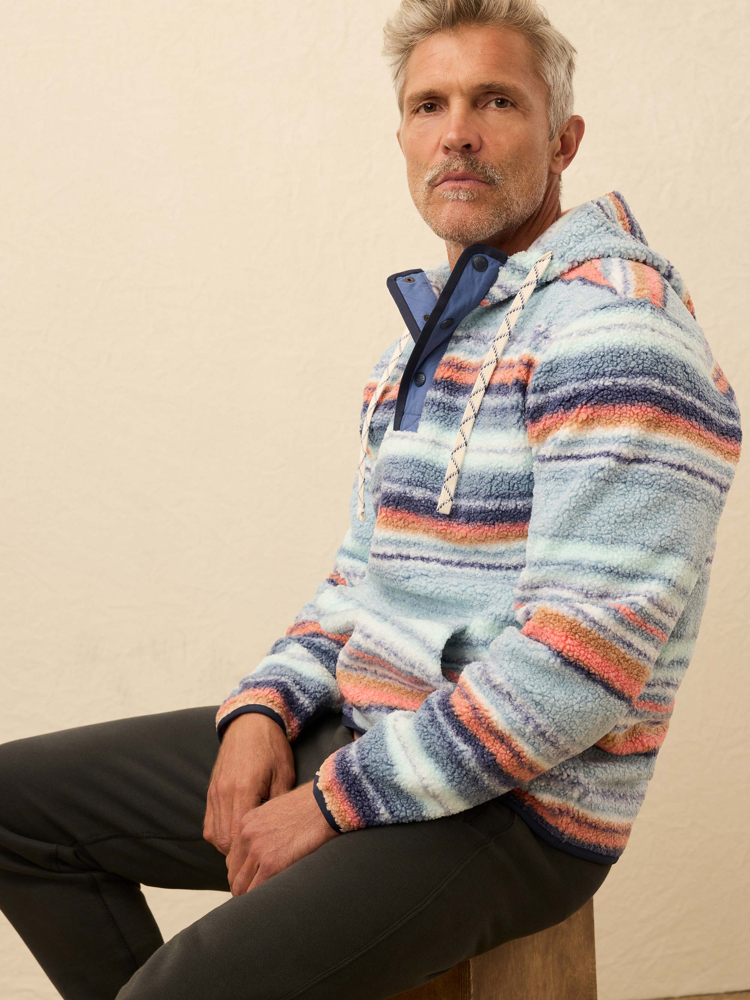 High Pile Fleece Hoodie - Island Sunrise | Faherty Brand