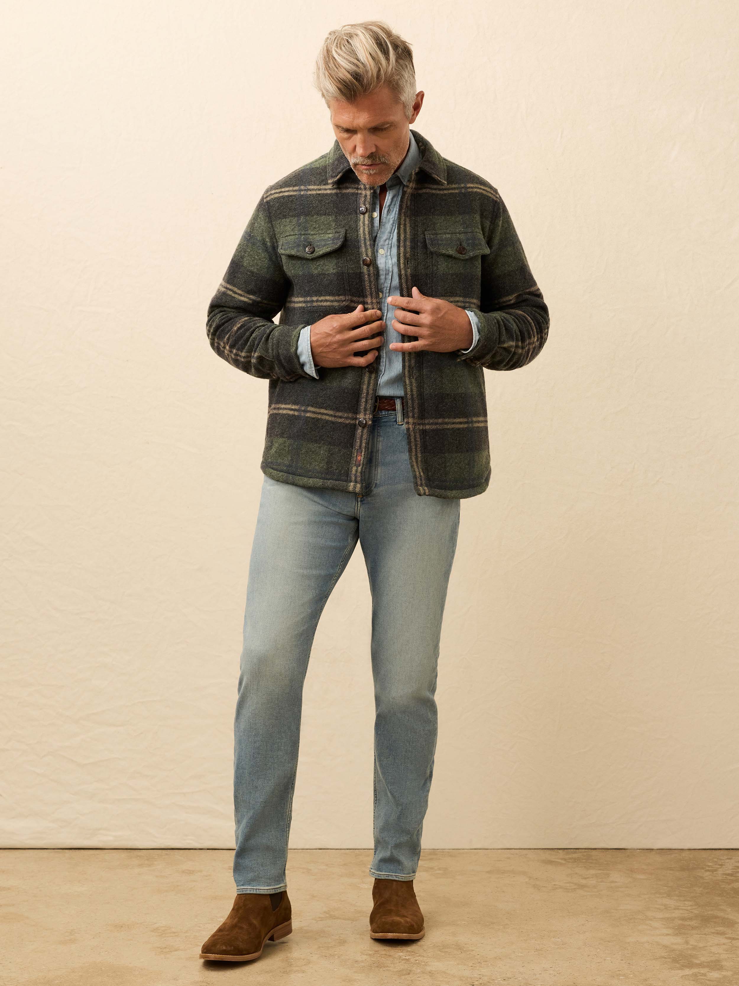 Range Fleece Lined CPO - Forest Point Plaid | Faherty Brand