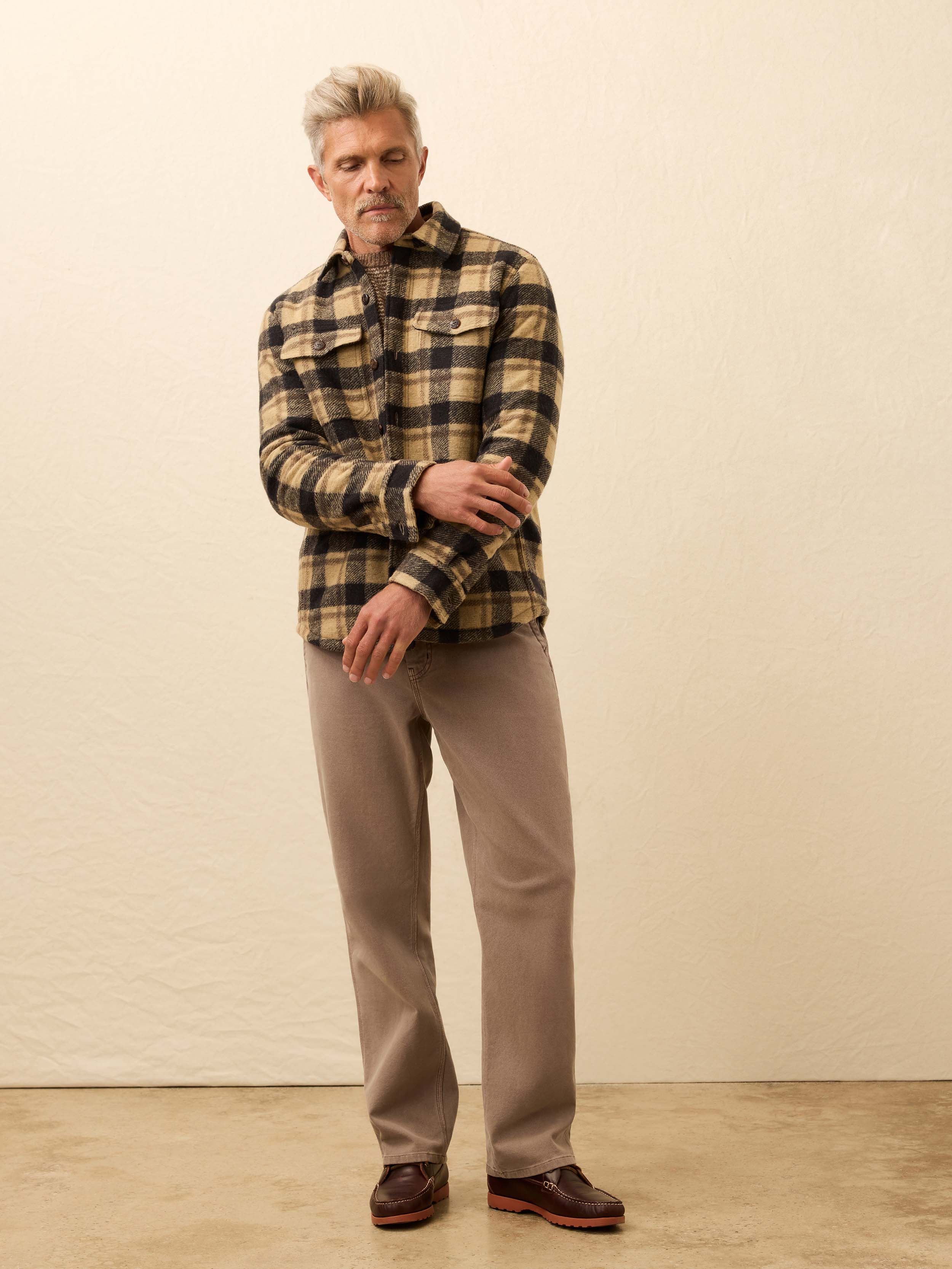 Range Fleece Lined CPO - Shadow Earth Plaid | Faherty Brand