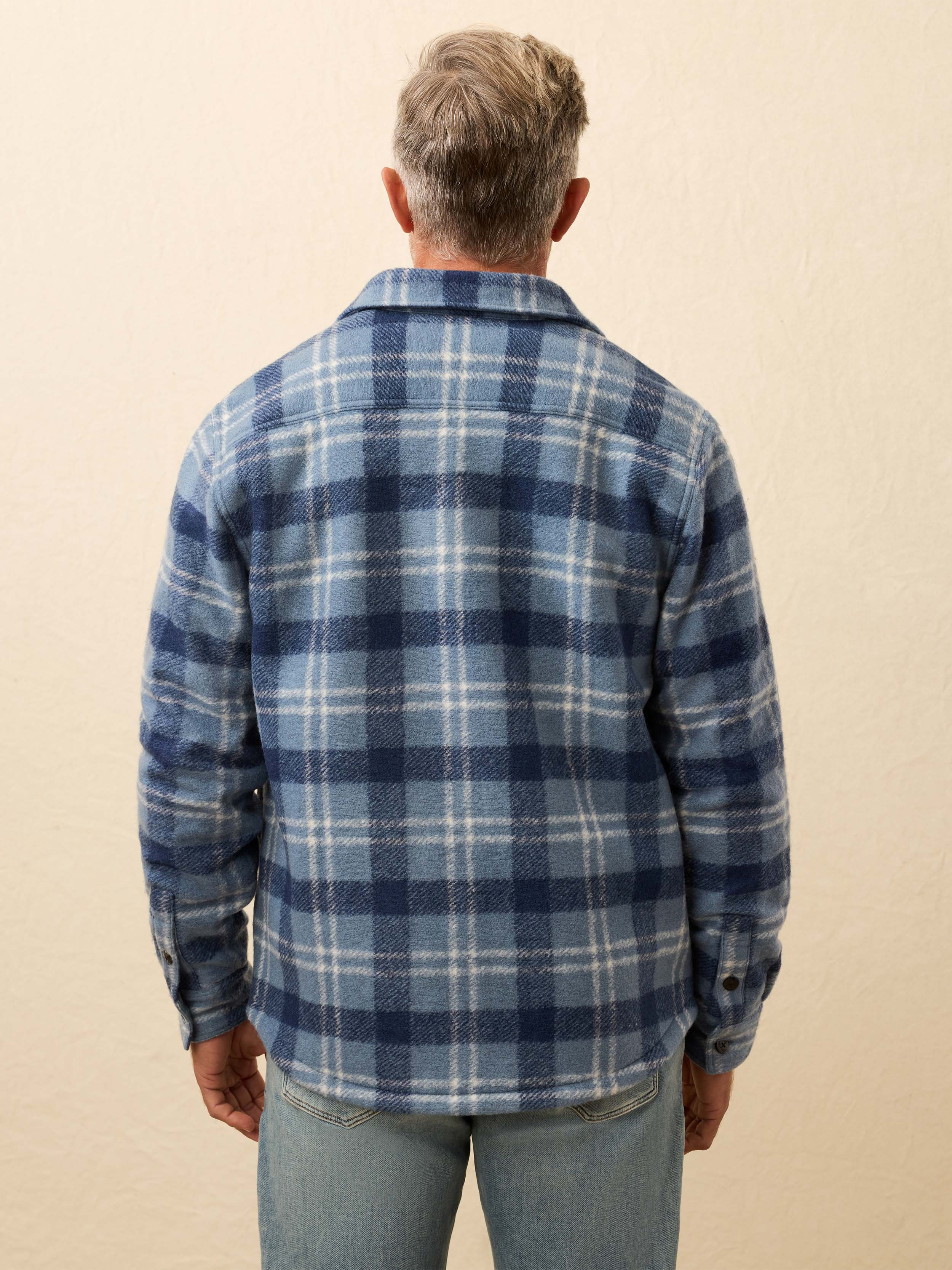 Range Fleece Lined CPO - Vintage Blue Plaid | Faherty Brand