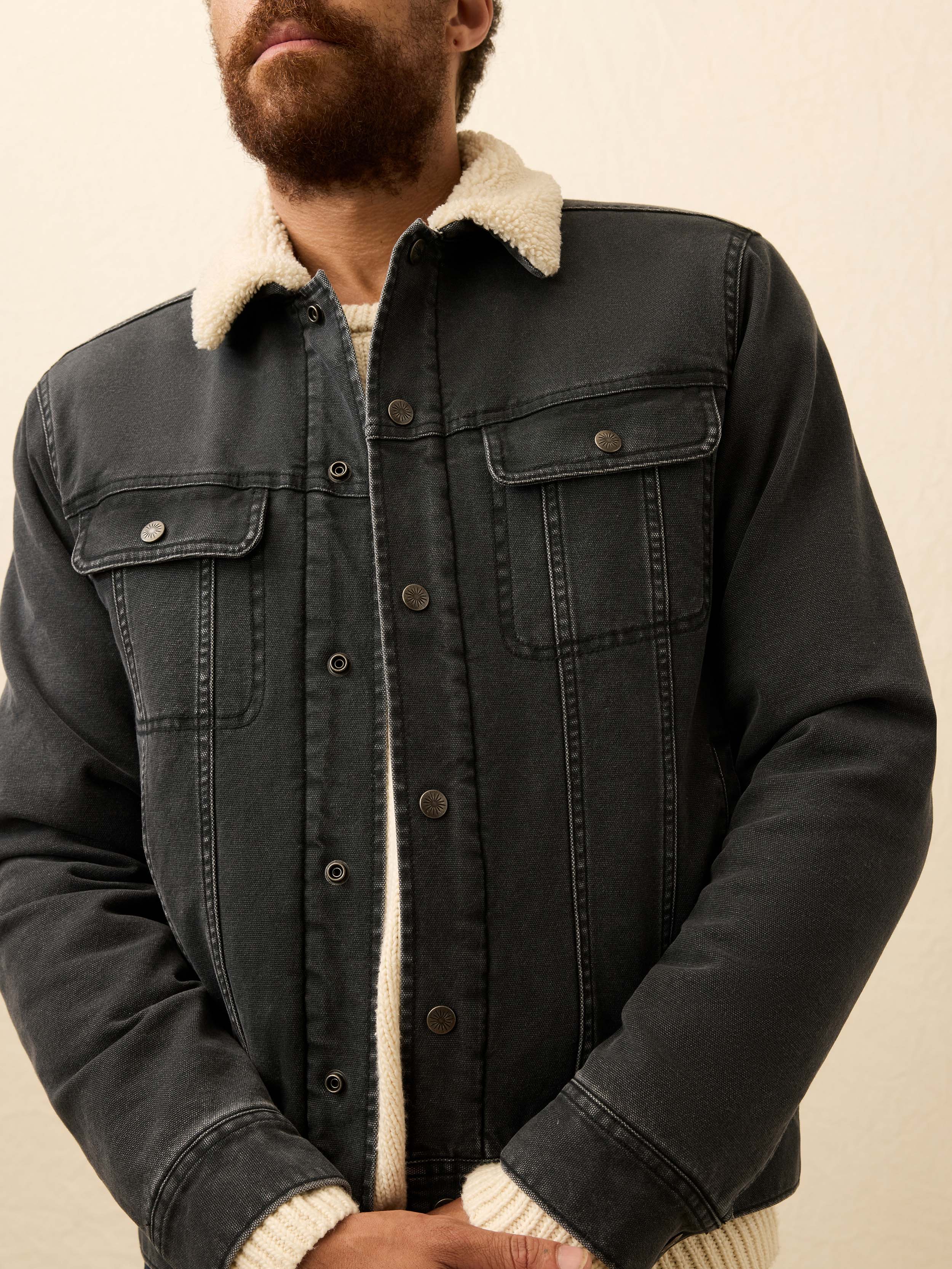 Timberline Canvas Trucker - Mountain Black | Faherty Brand