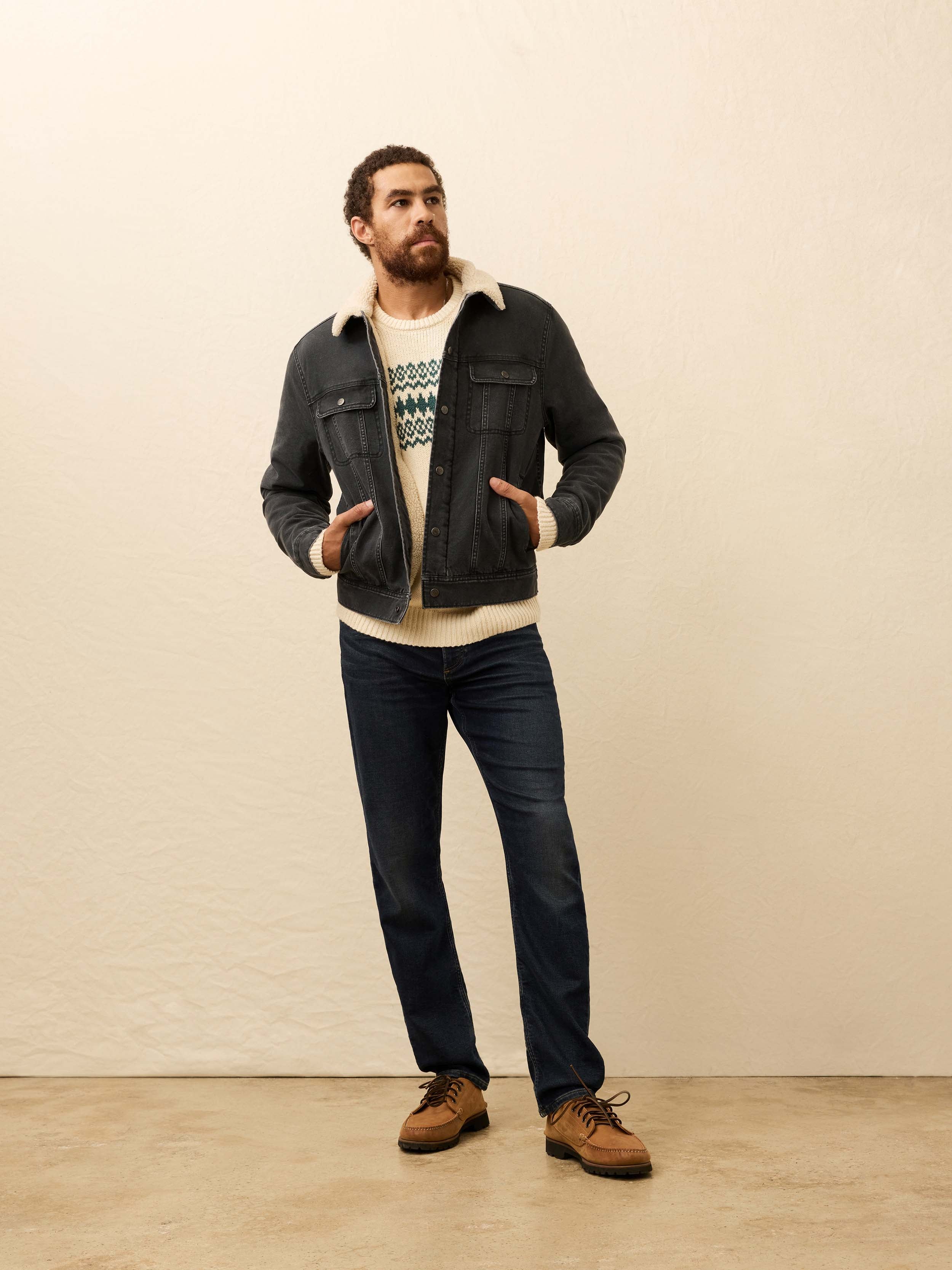 Timberline Canvas Trucker - Mountain Black | Faherty Brand