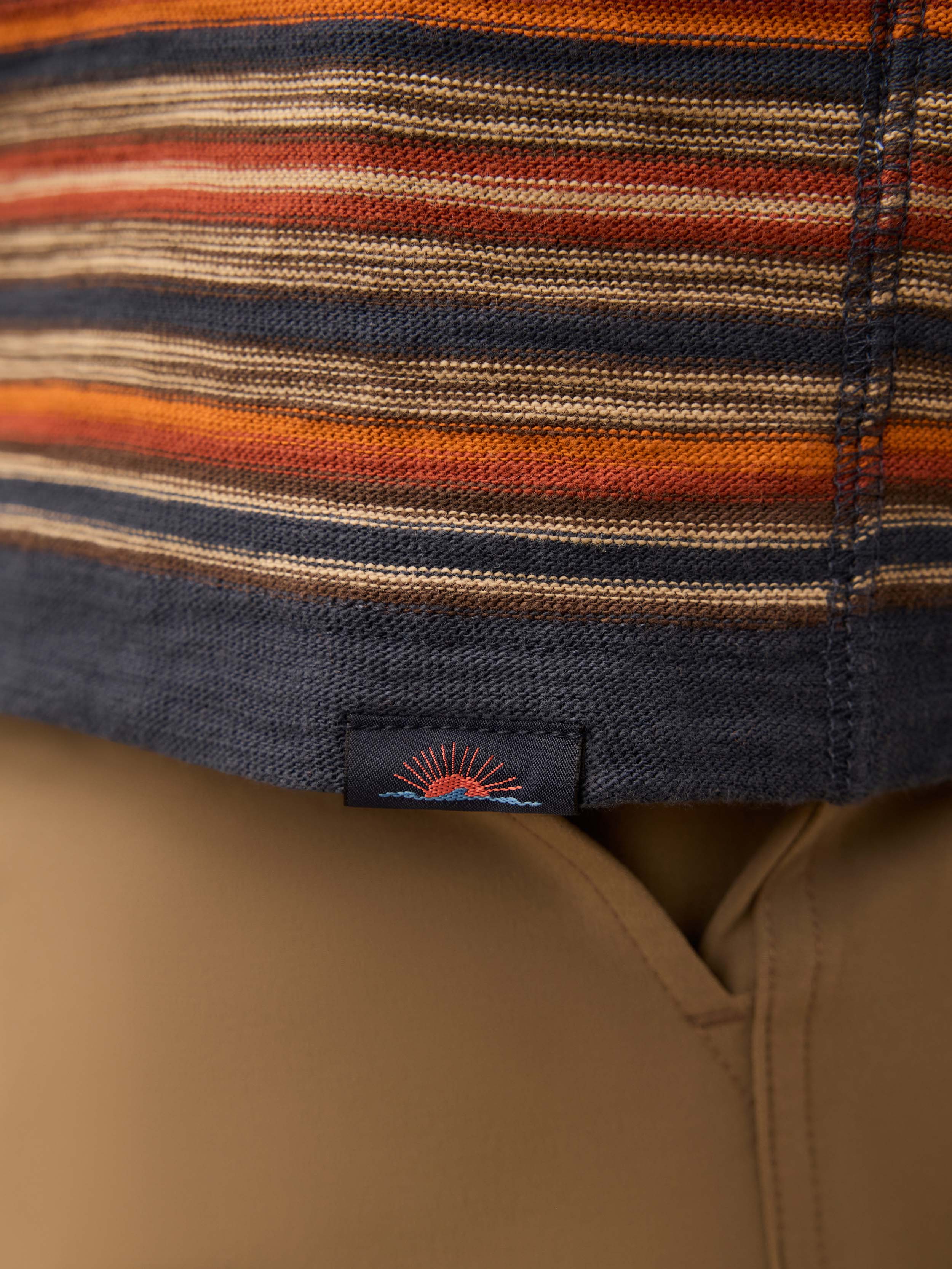 Sunwashed Organic Hoodie - Nighttime Fire Stripe | Faherty Brand