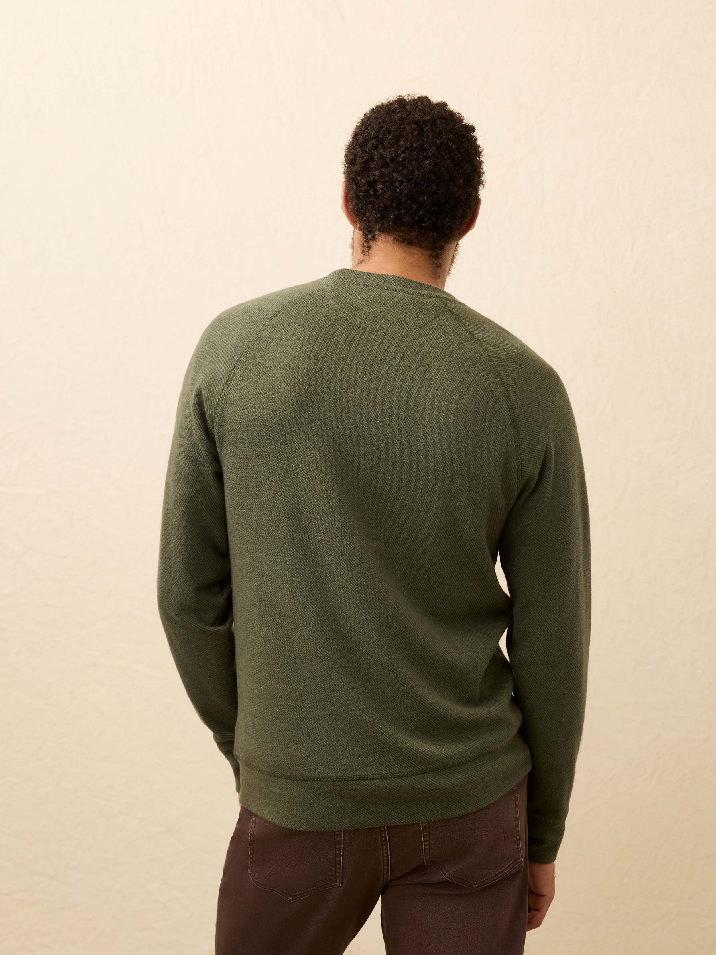 Legend™ Sweater Crew - Fall Evergreen Twill | Faherty Brand