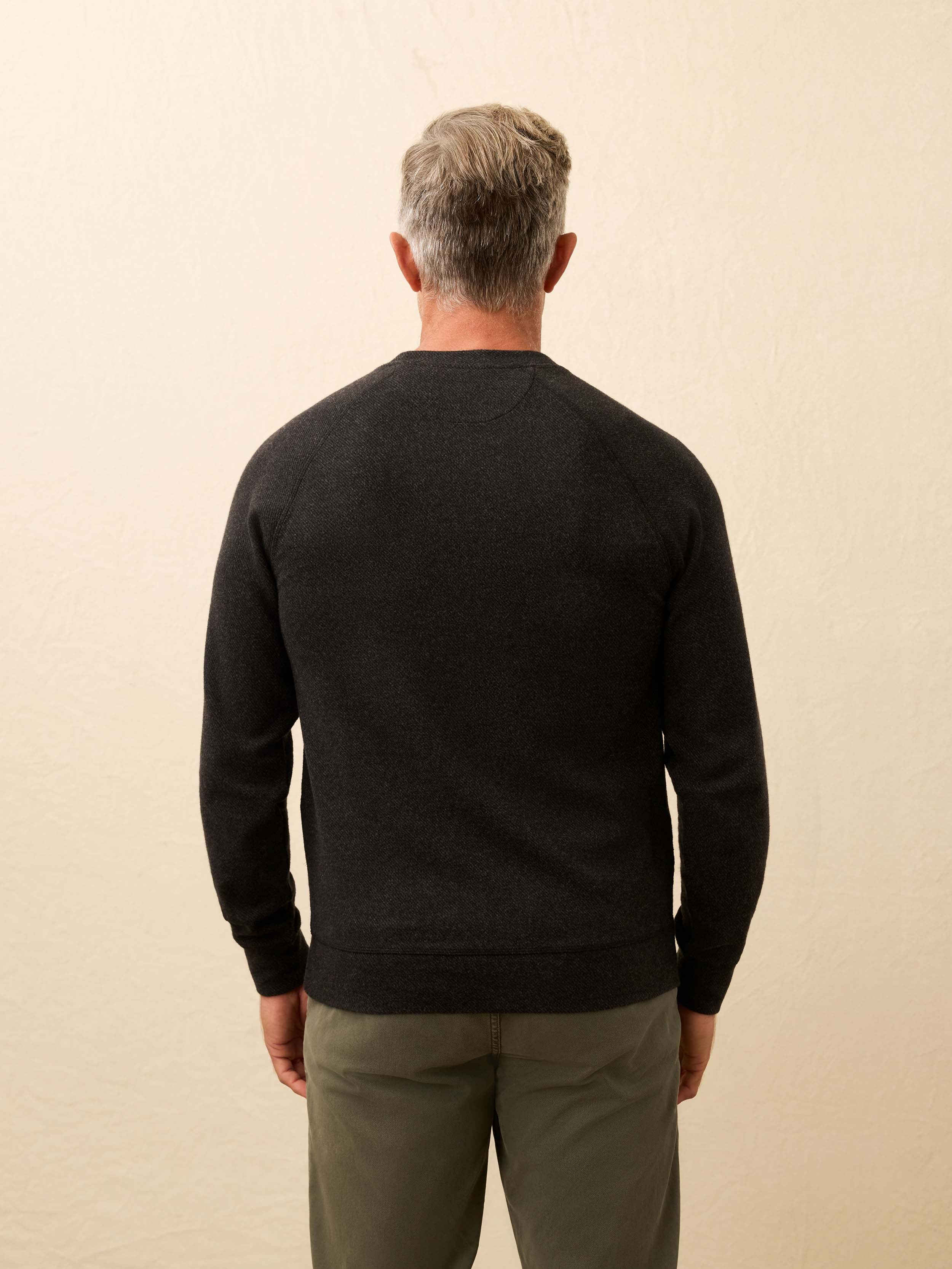 Legend™ Sweater Crew - Heathered Black Twill | Faherty Brand