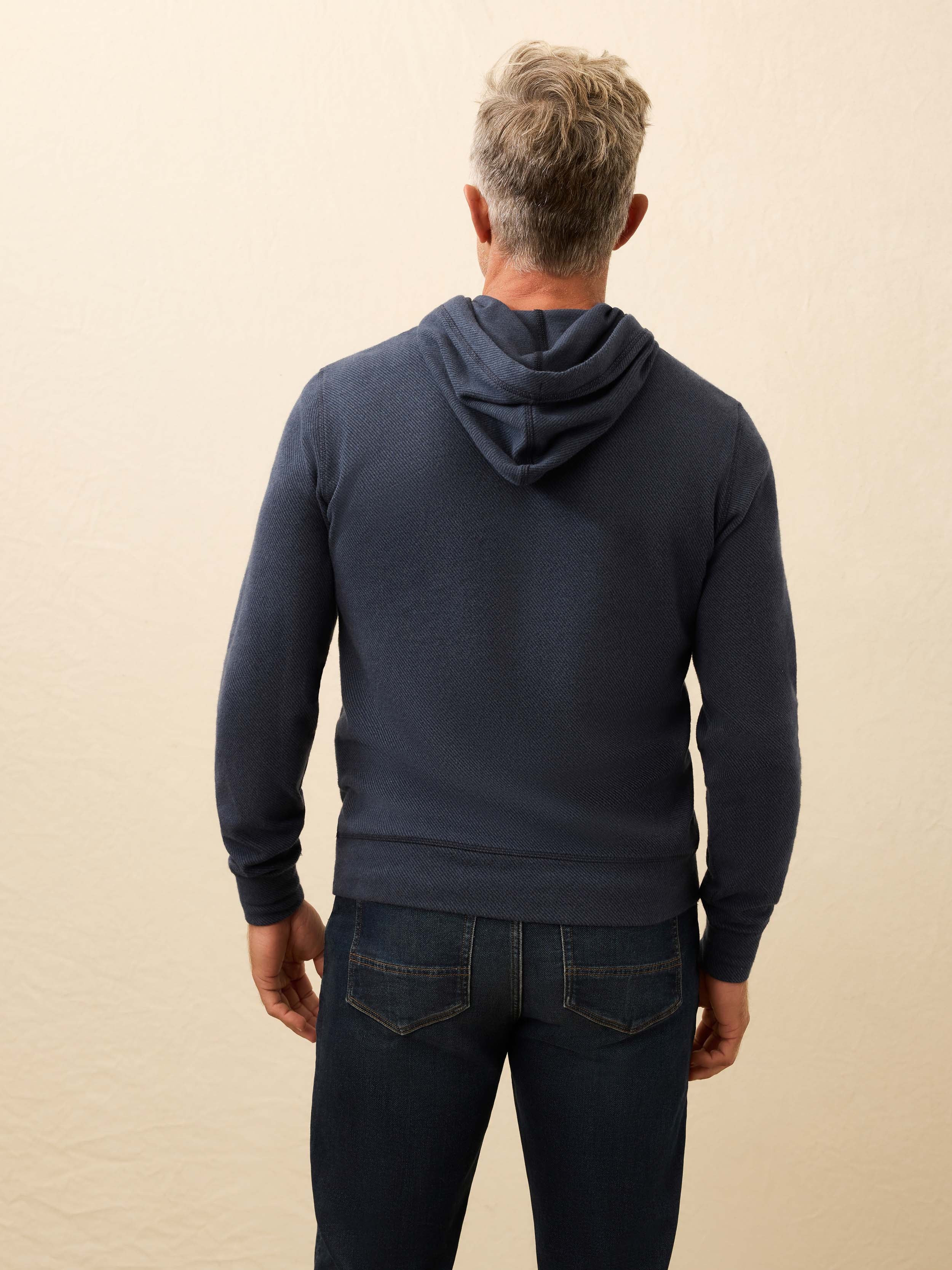 Legend™ Sweater Hoodie - Brighton Navy Twill | Faherty Brand