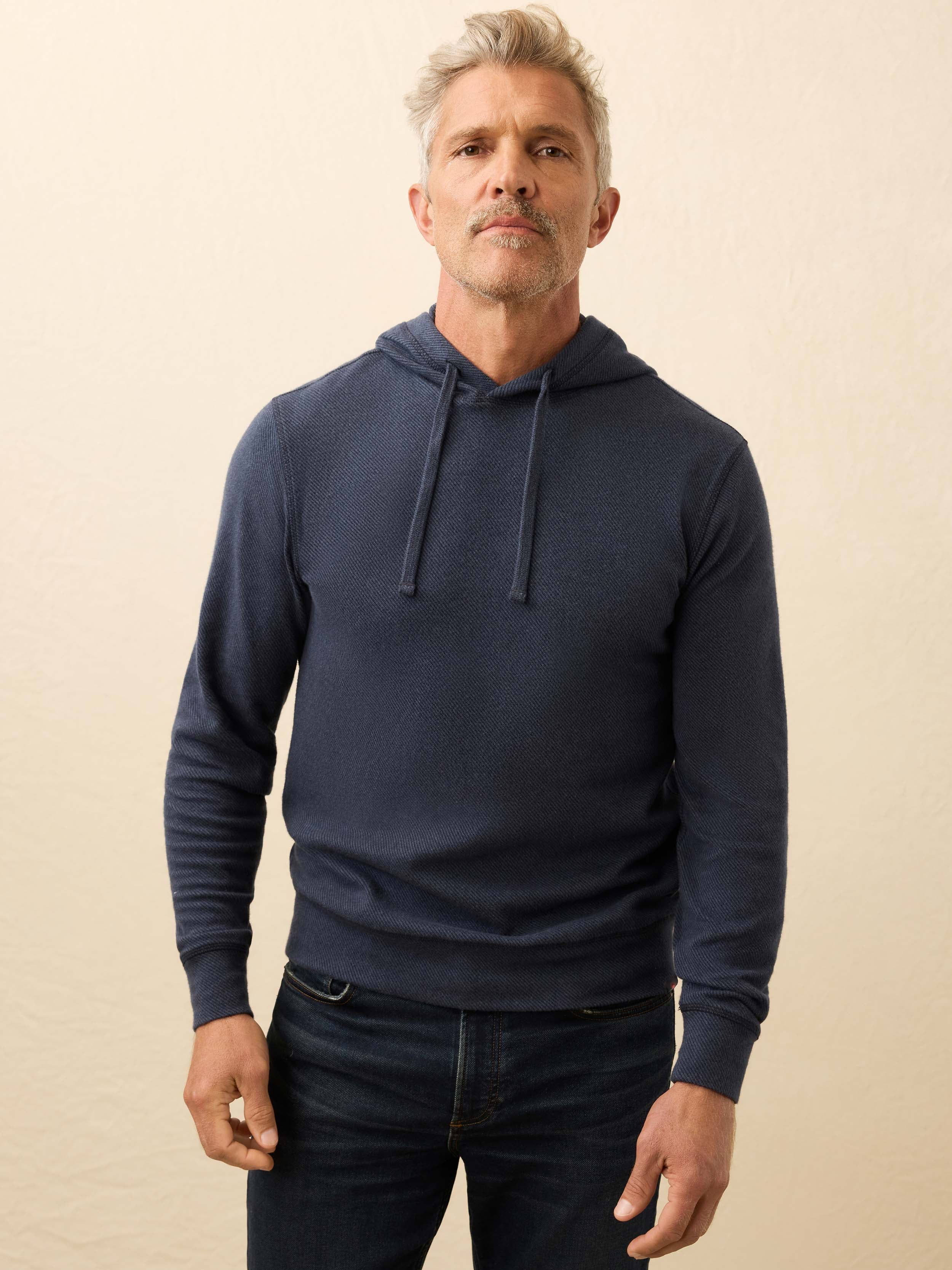 Legend™ Sweater Hoodie - Brighton Navy Twill | Faherty Brand