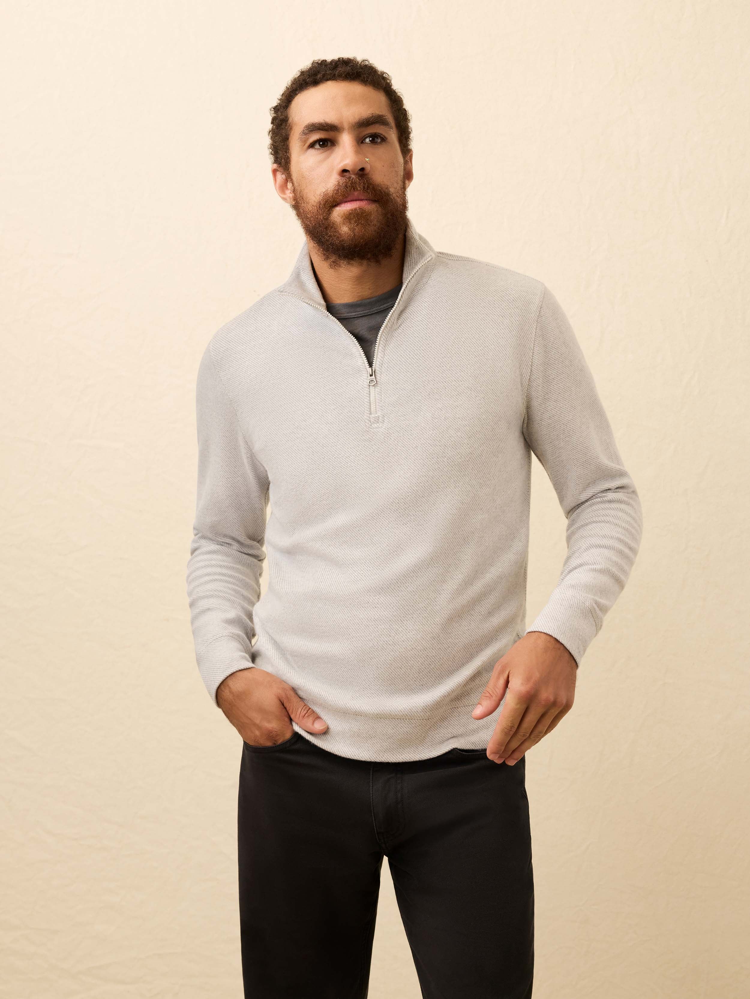 Legend™ Sweater Quarter Zip - Light Heather Grey | Faherty Brand