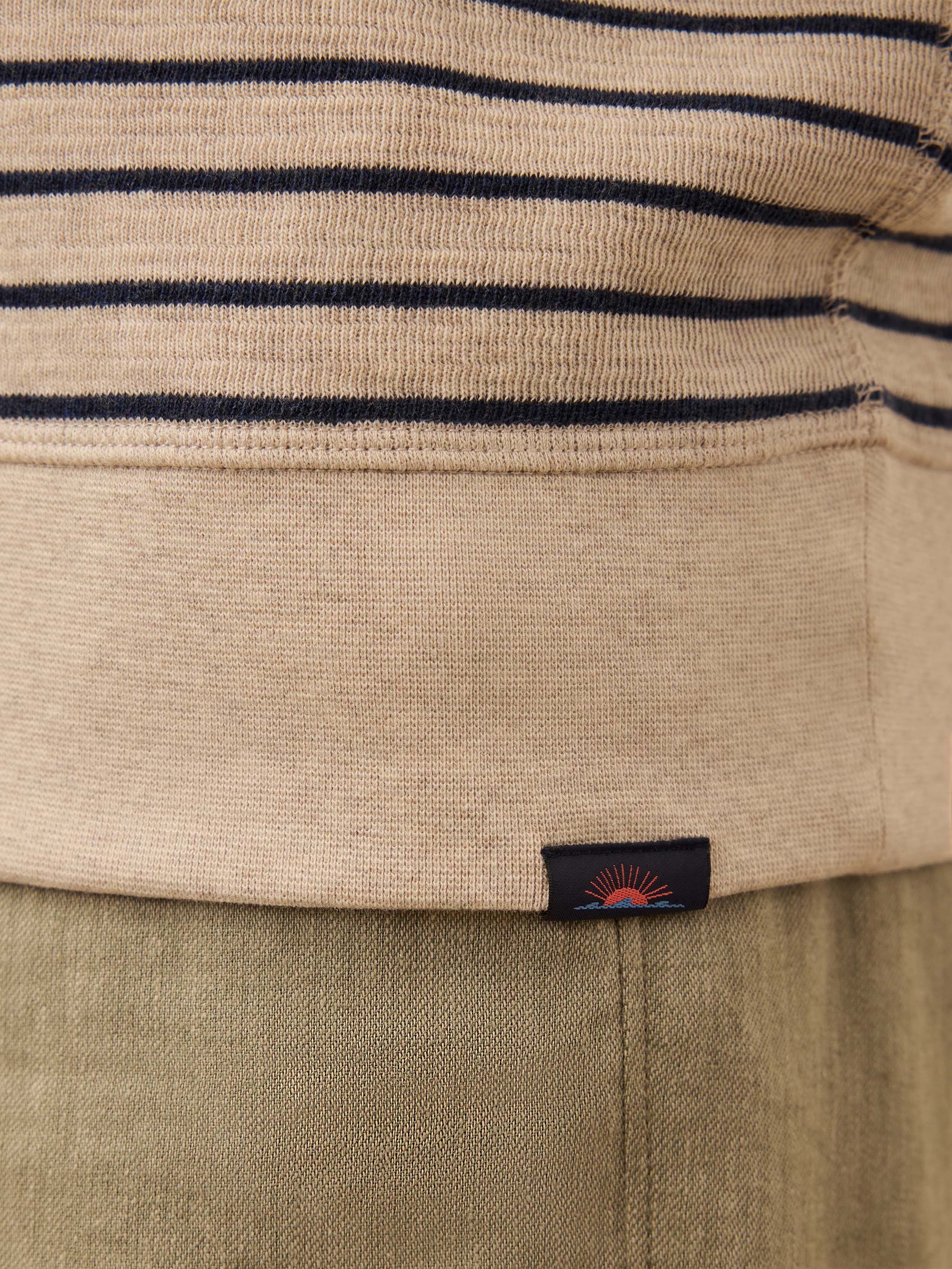 Double Knit Crewneck - Oat Navy Stripe | Faherty Brand