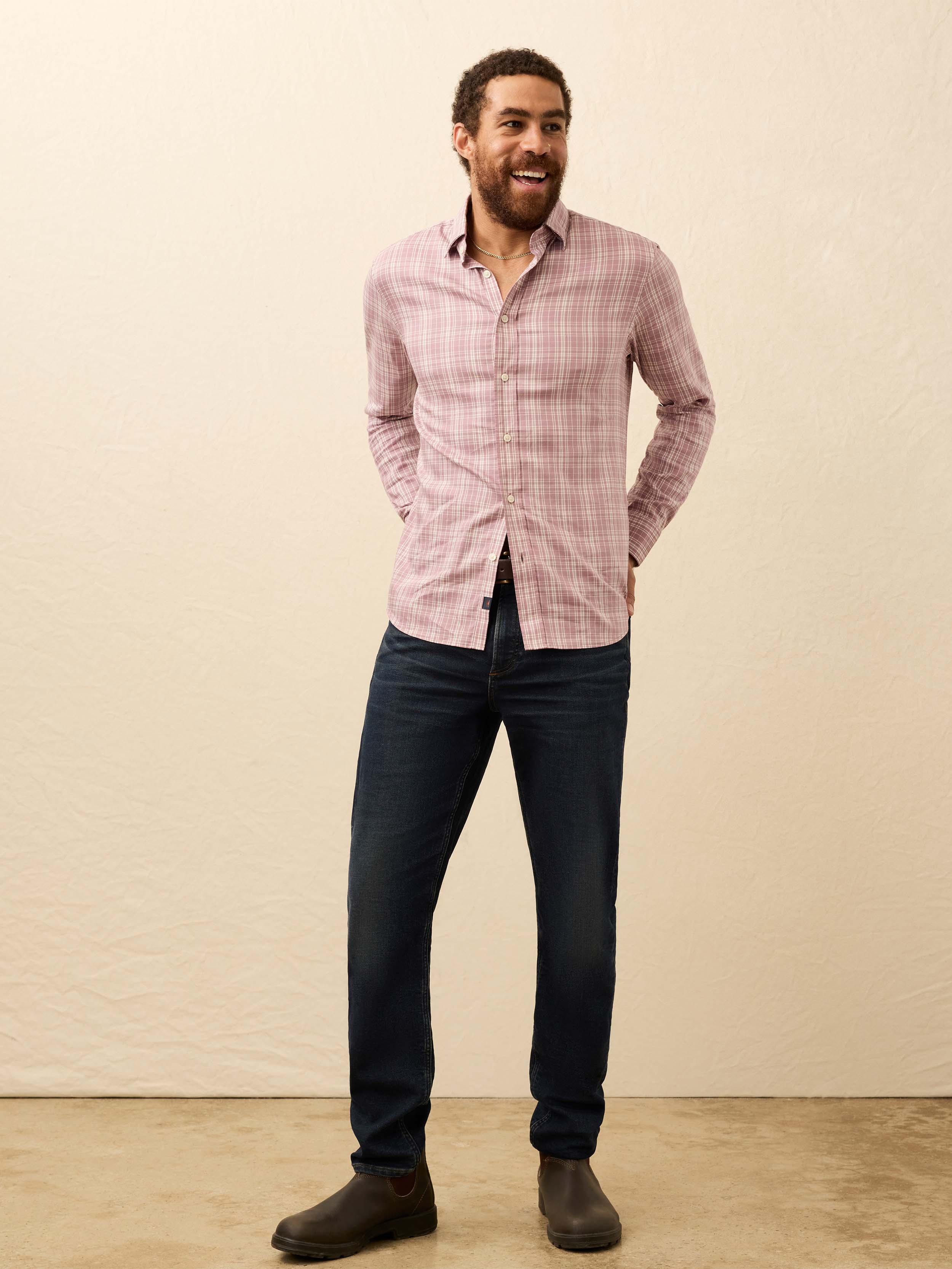 The Movement™ Shirt - Plum Cloud Plaid | Faherty Brand