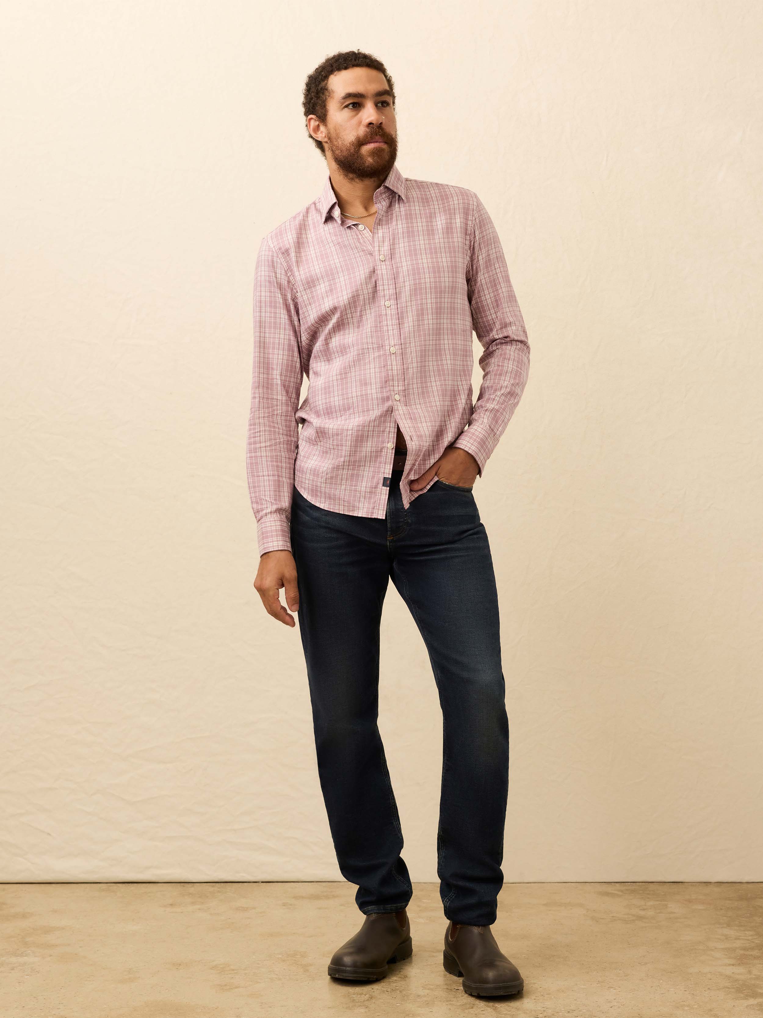 The Movement™ Shirt - Plum Cloud Plaid | Faherty Brand