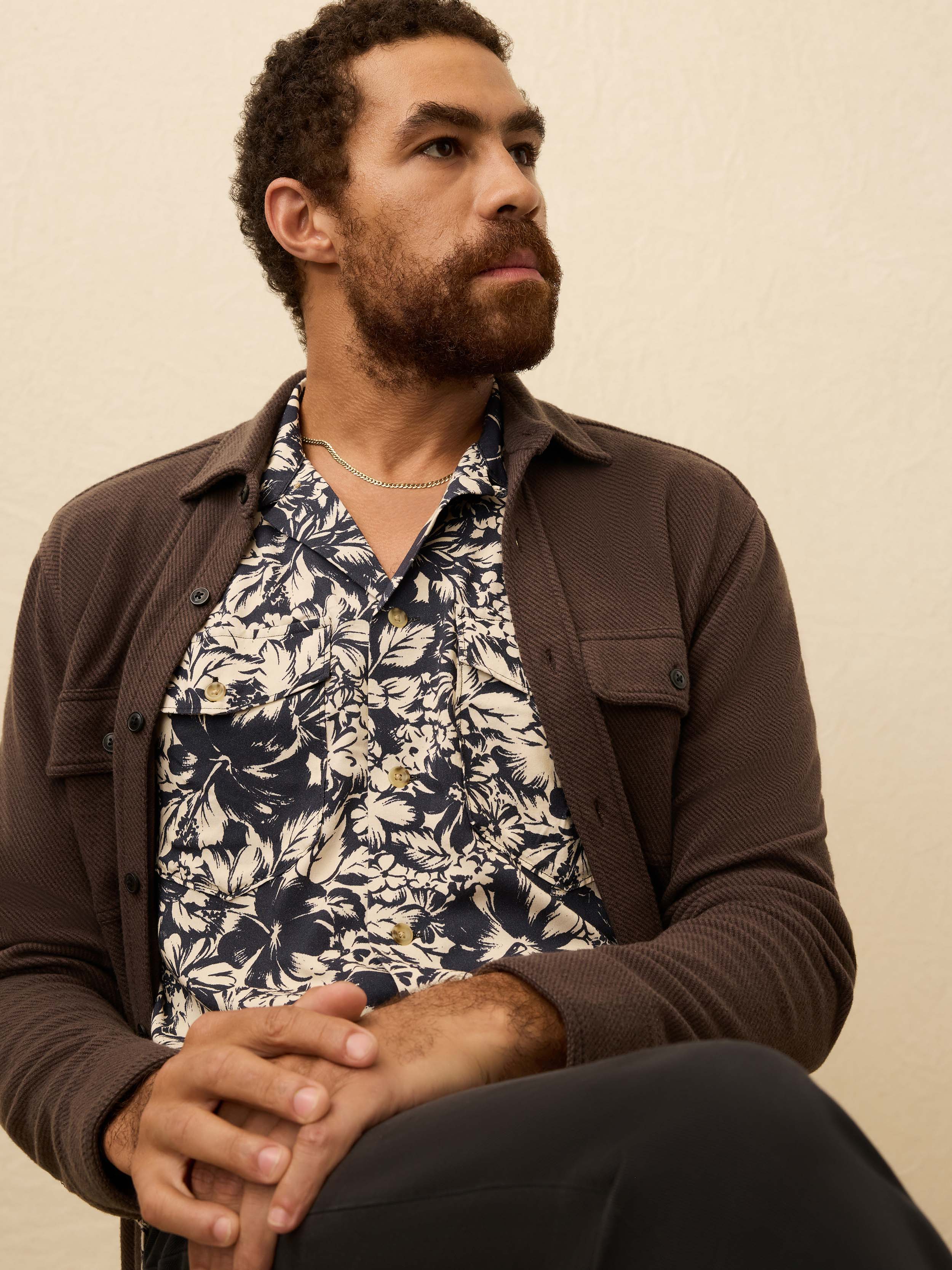 Short-Sleeve Bali Camp Shirt - Fjord Bloom | Faherty Brand
