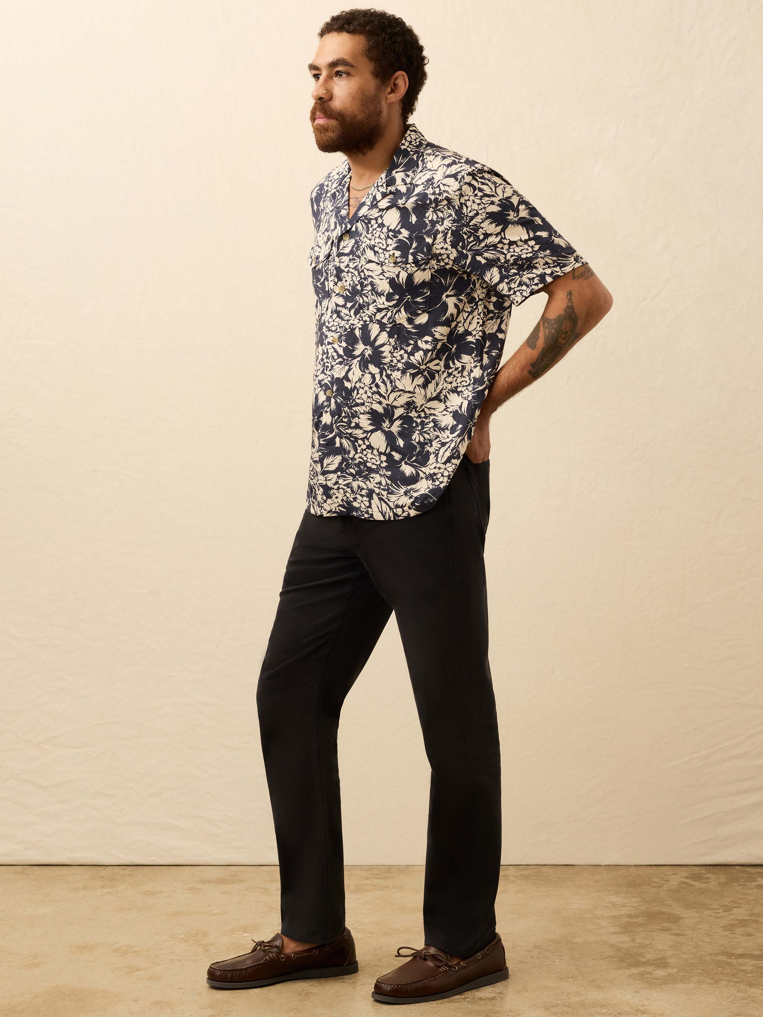 Short-Sleeve Bali Camp Shirt - Fjord Bloom | Faherty Brand