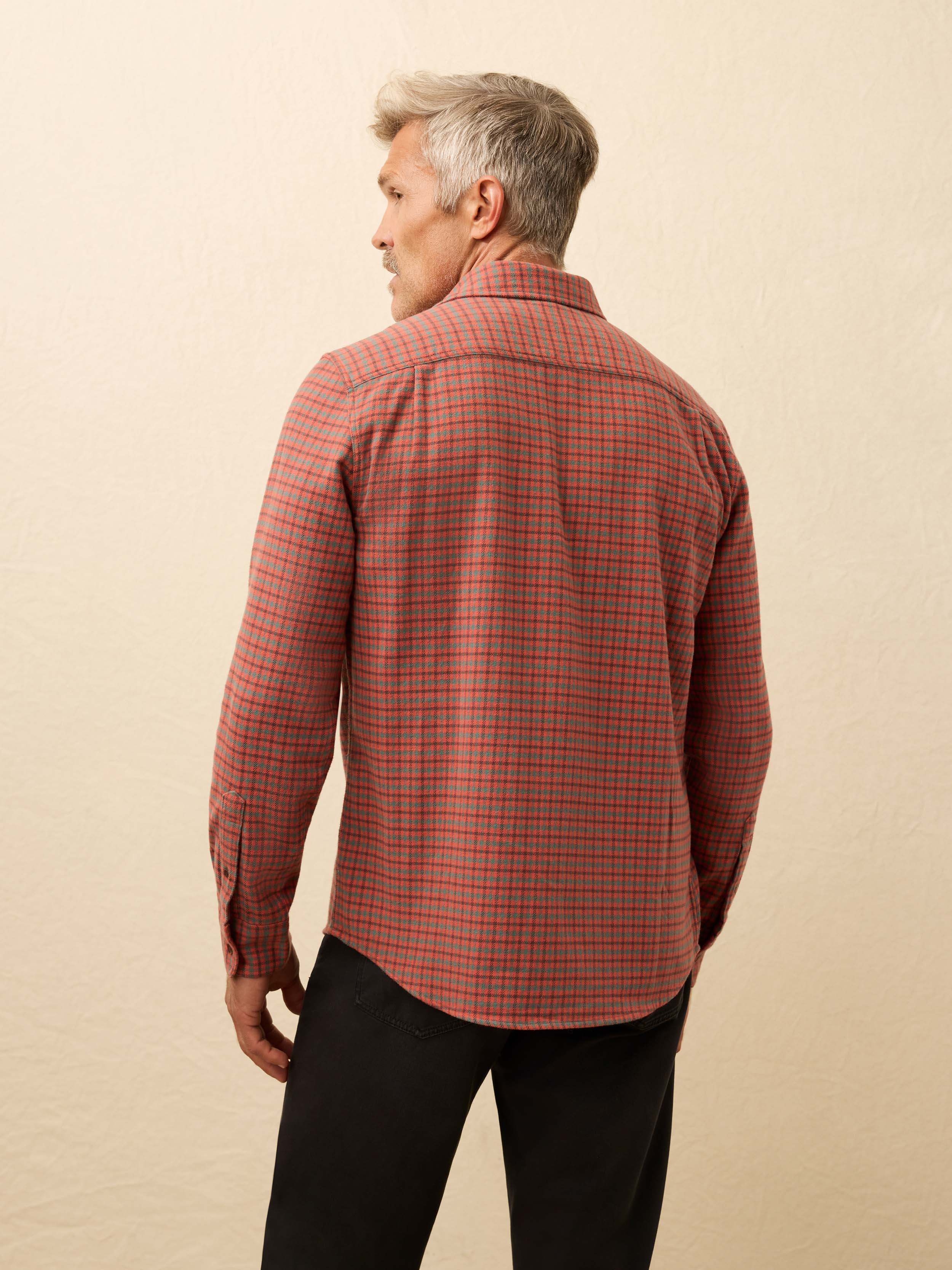 Super Brushed Flannel - Amber Hills Check | Faherty Brand
