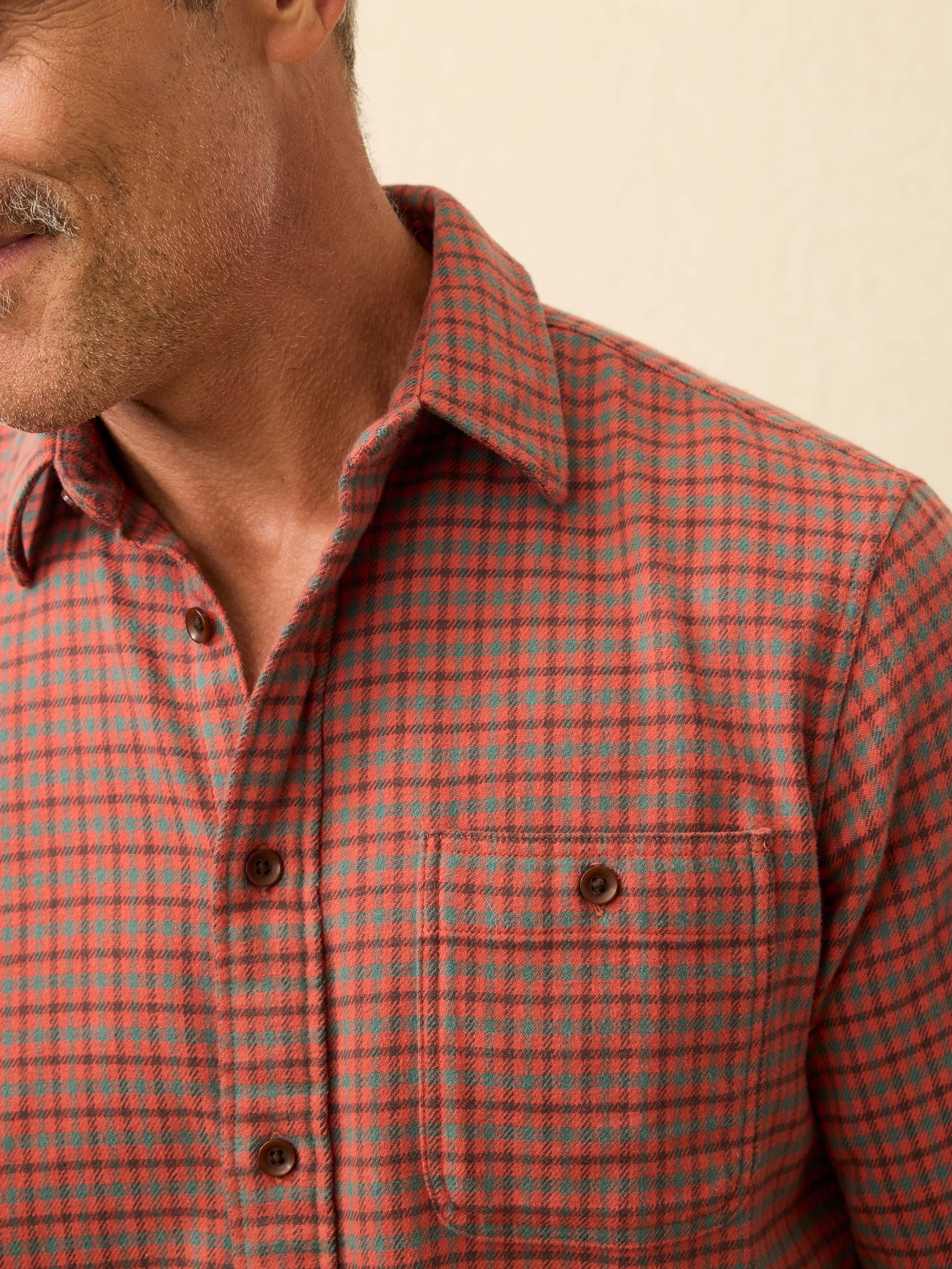 Super Brushed Flannel - Amber Hills Check | Faherty Brand