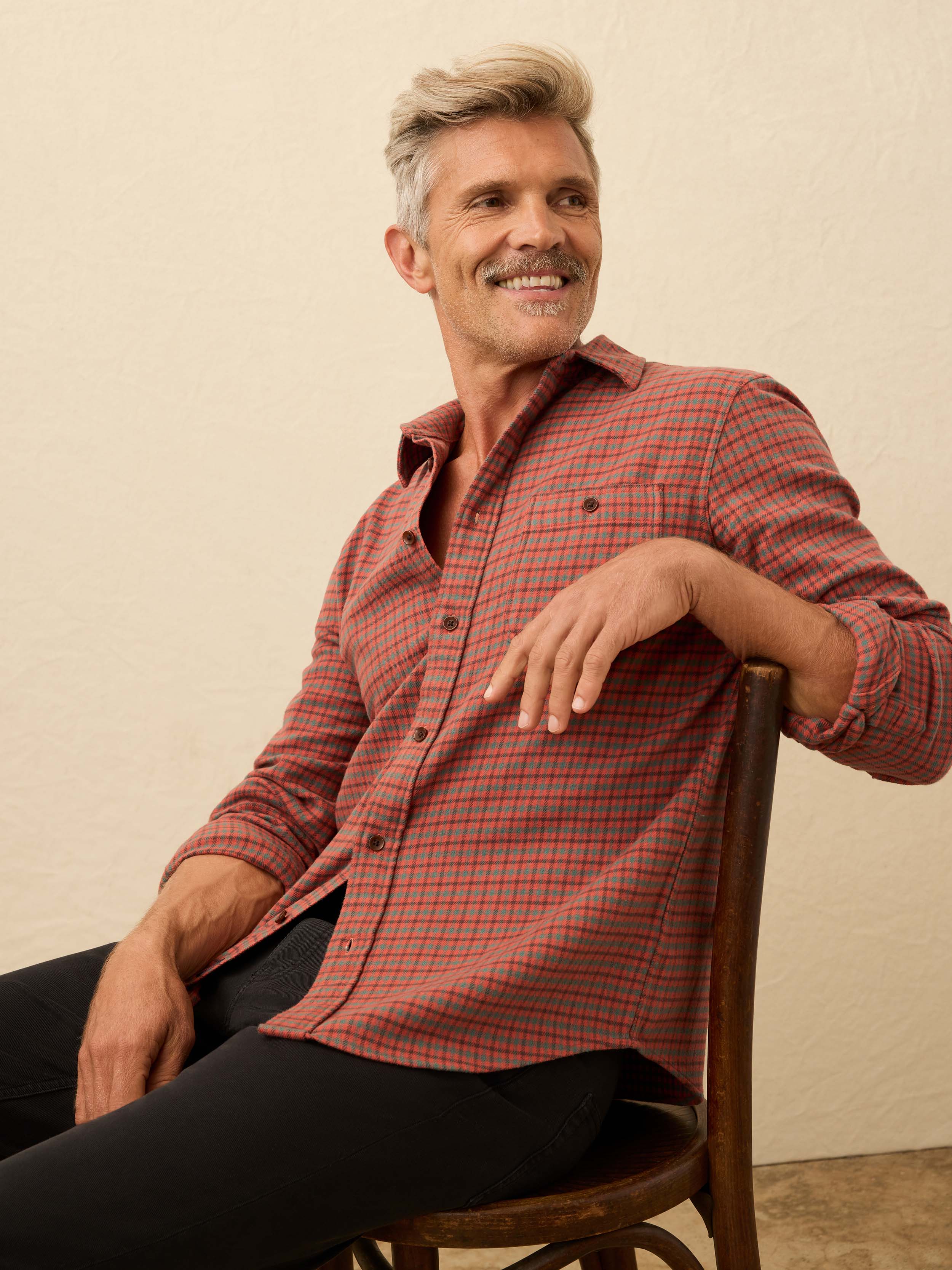 Super Brushed Flannel - Amber Hills Check | Faherty Brand