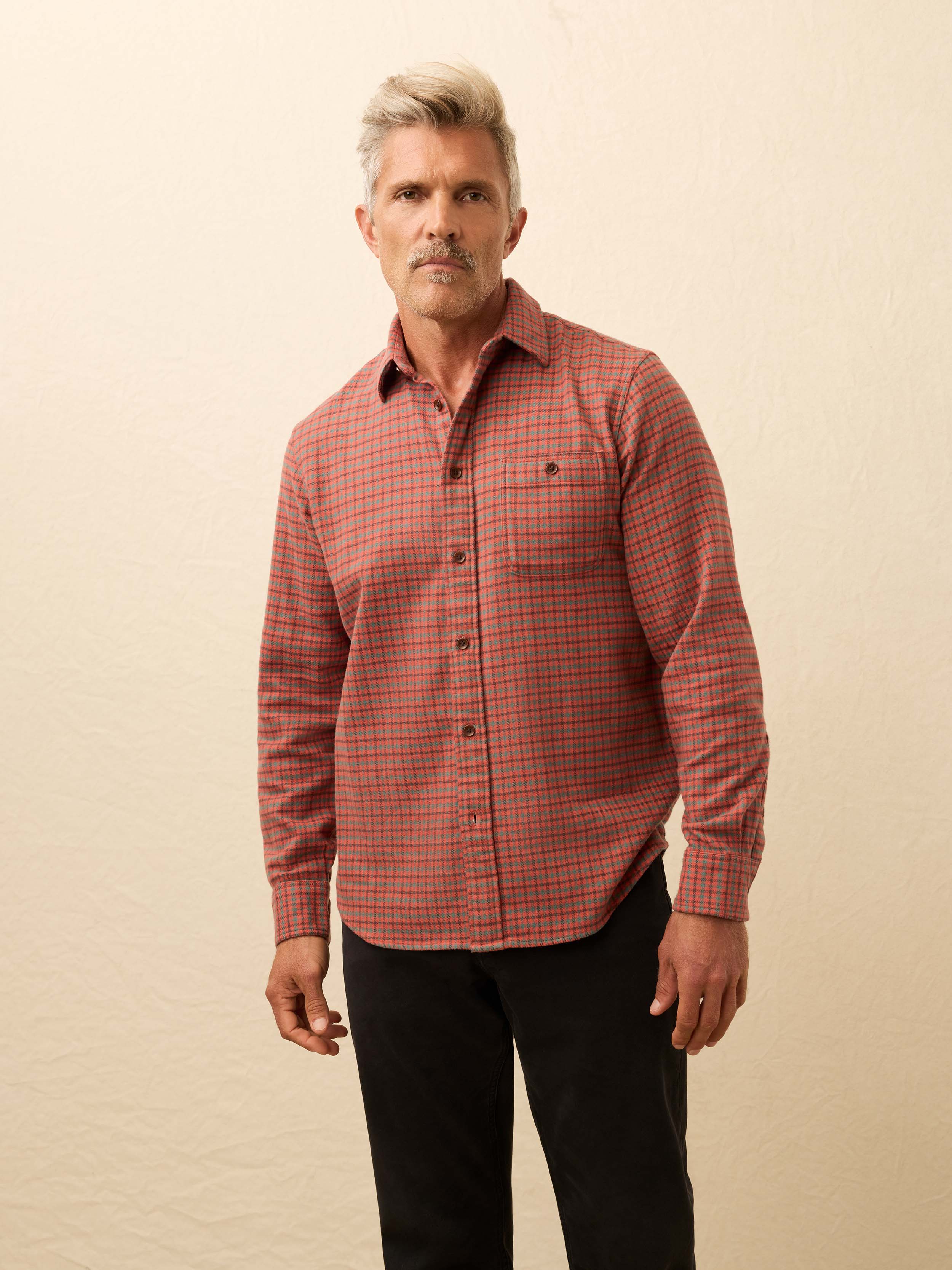 Super Brushed Flannel - Amber Hills Check | Faherty Brand