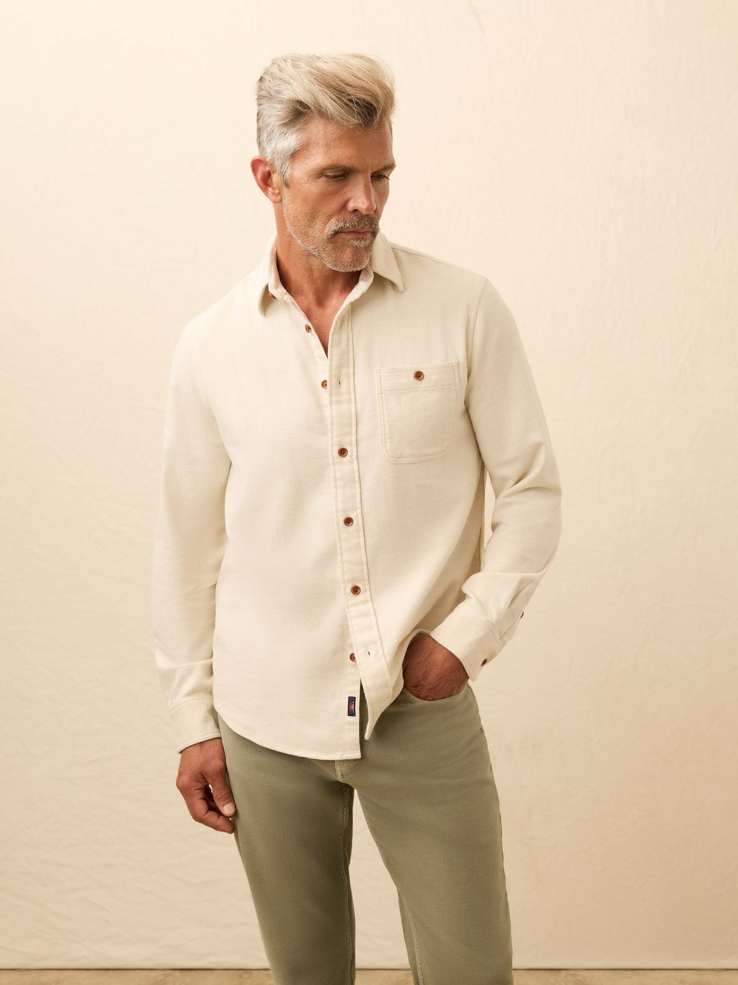 Super Brushed Flannel - Snow Coast | Faherty Brand