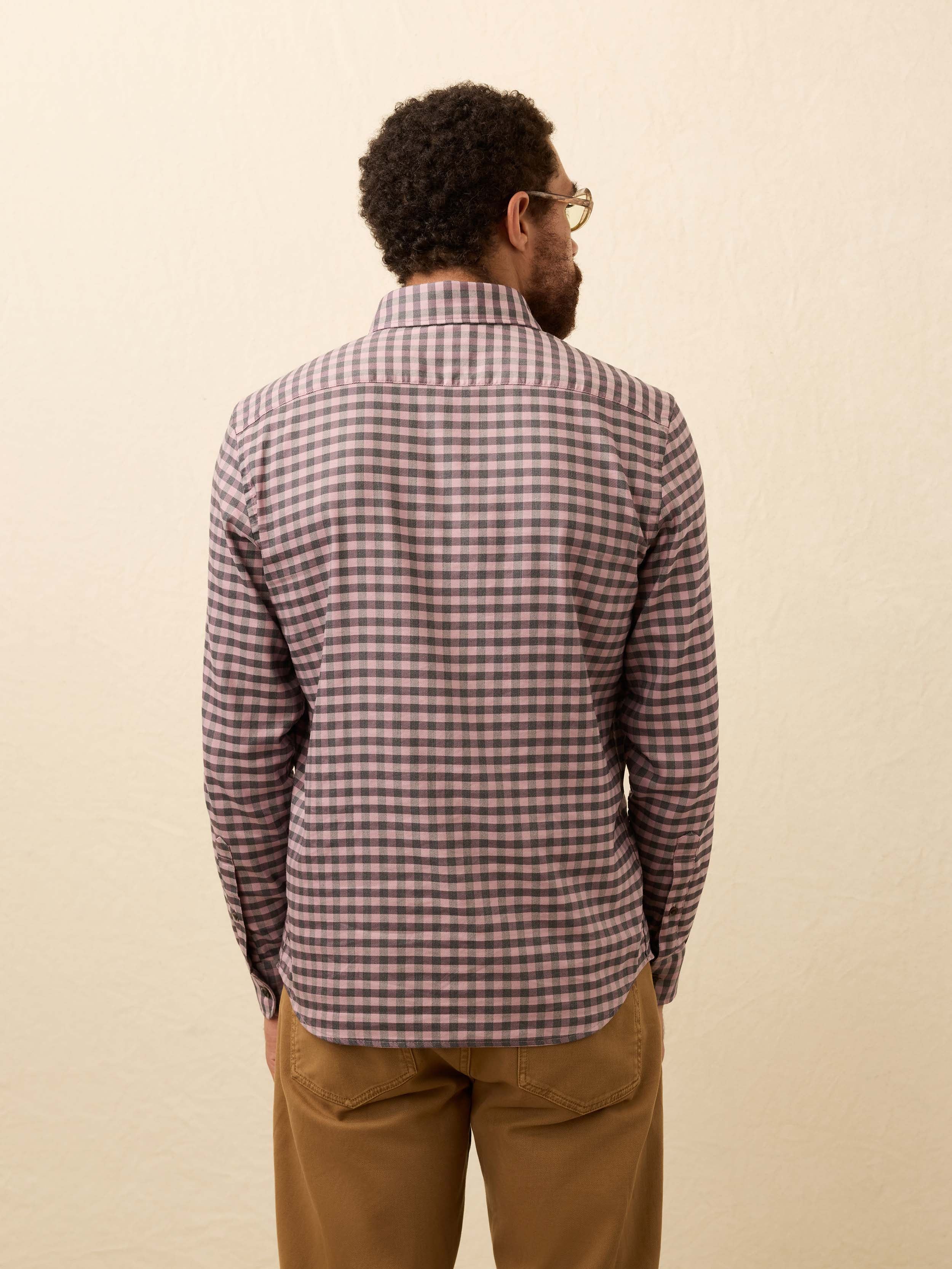 Soft Twill Movement™ Shirt - Charcoal Plum Gingham | Faherty Brand