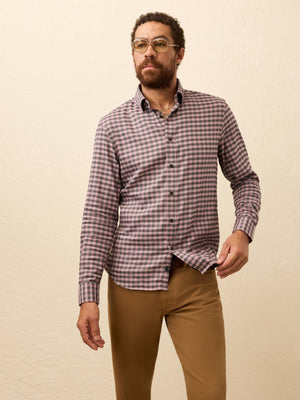 Soft Twill Movement™ Shirt - Charcoal Plum Gingham