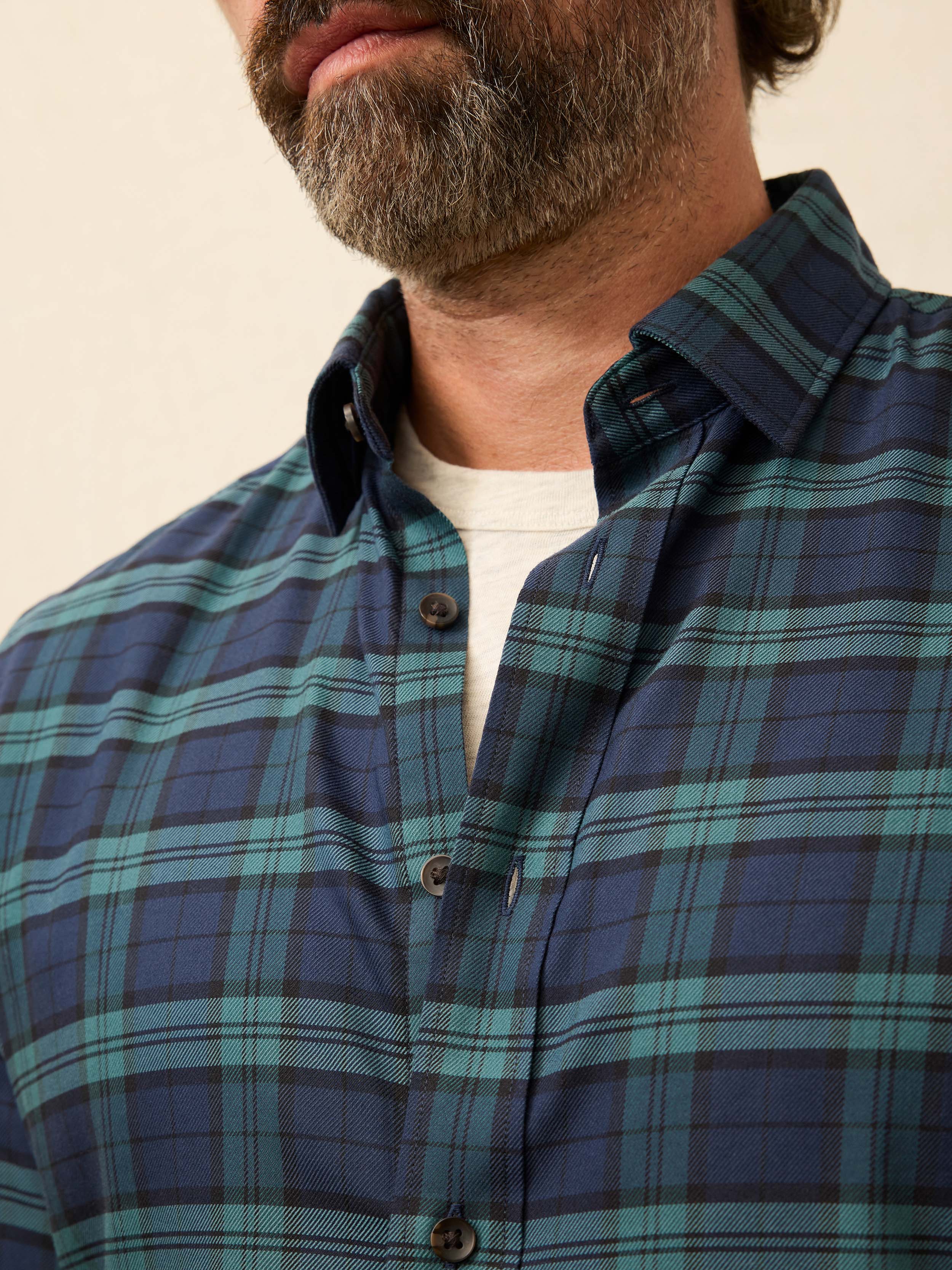 Soft Twill Movement™ Shirt - Harbor Blackwatch Plaid | Faherty Brand