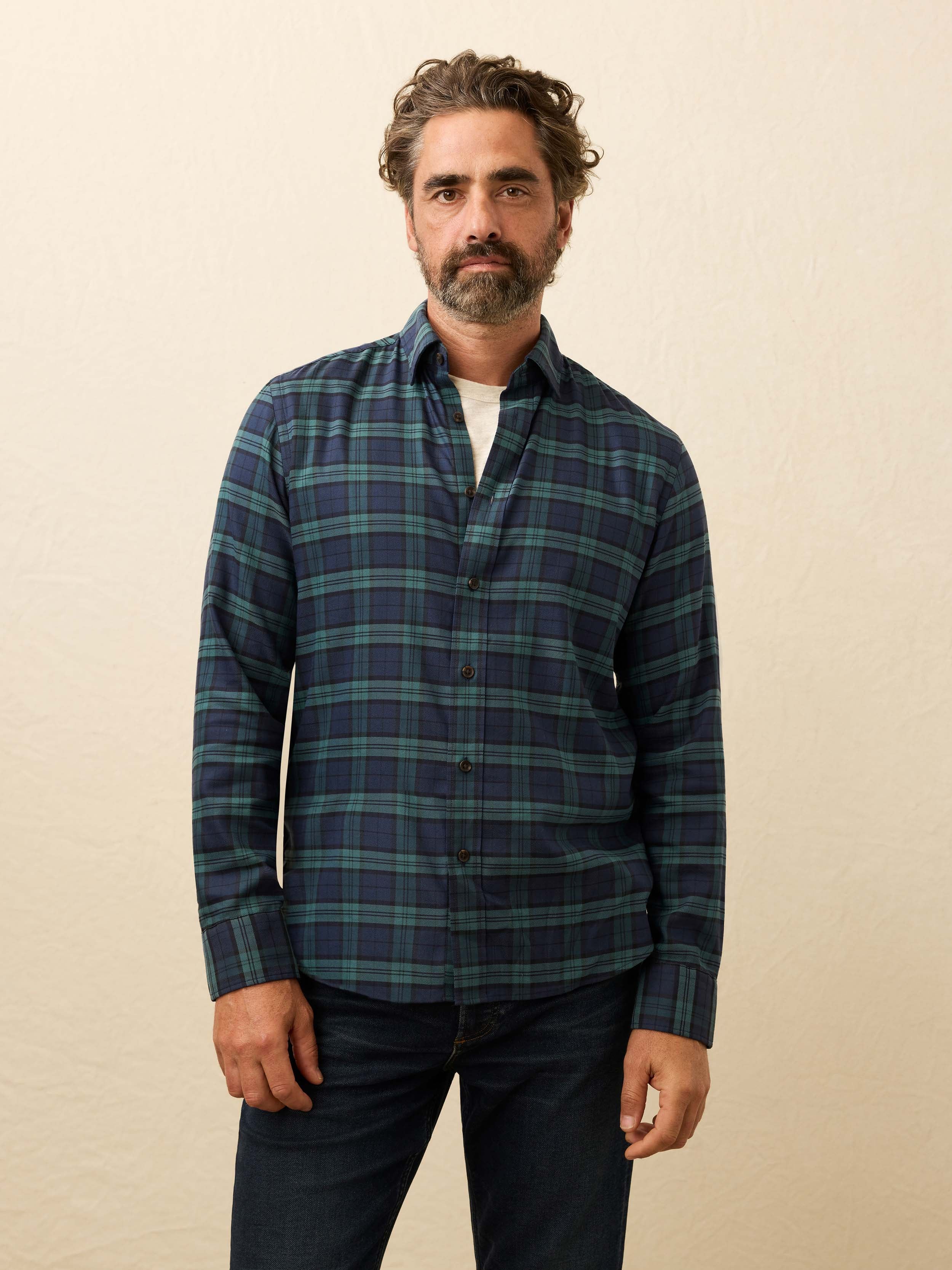 Soft Twill Movement™ Shirt - Harbor Blackwatch Plaid | Faherty Brand