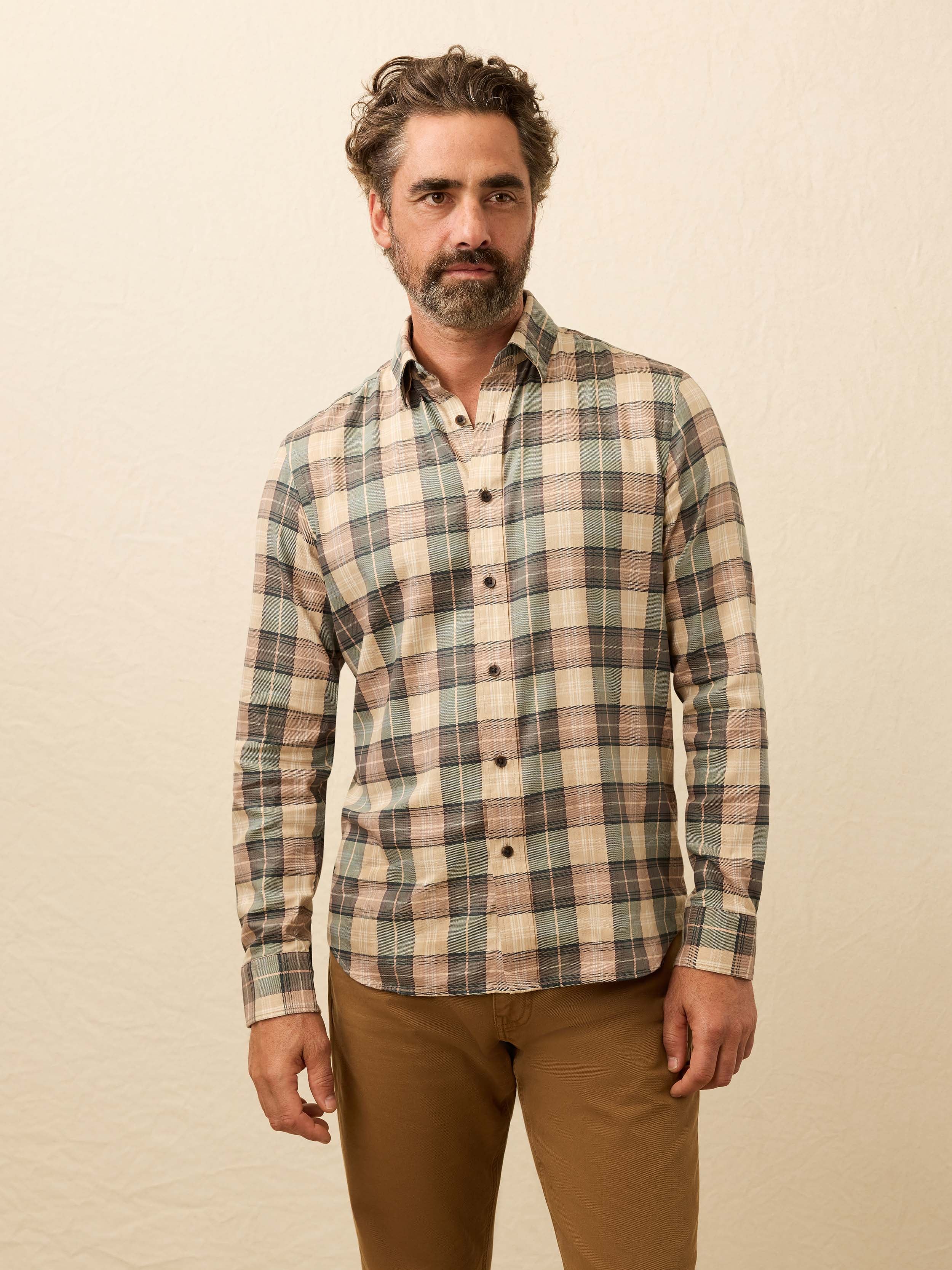 Soft Twill Movement™ Shirt - Olive Sands Plaid | Faherty Brand