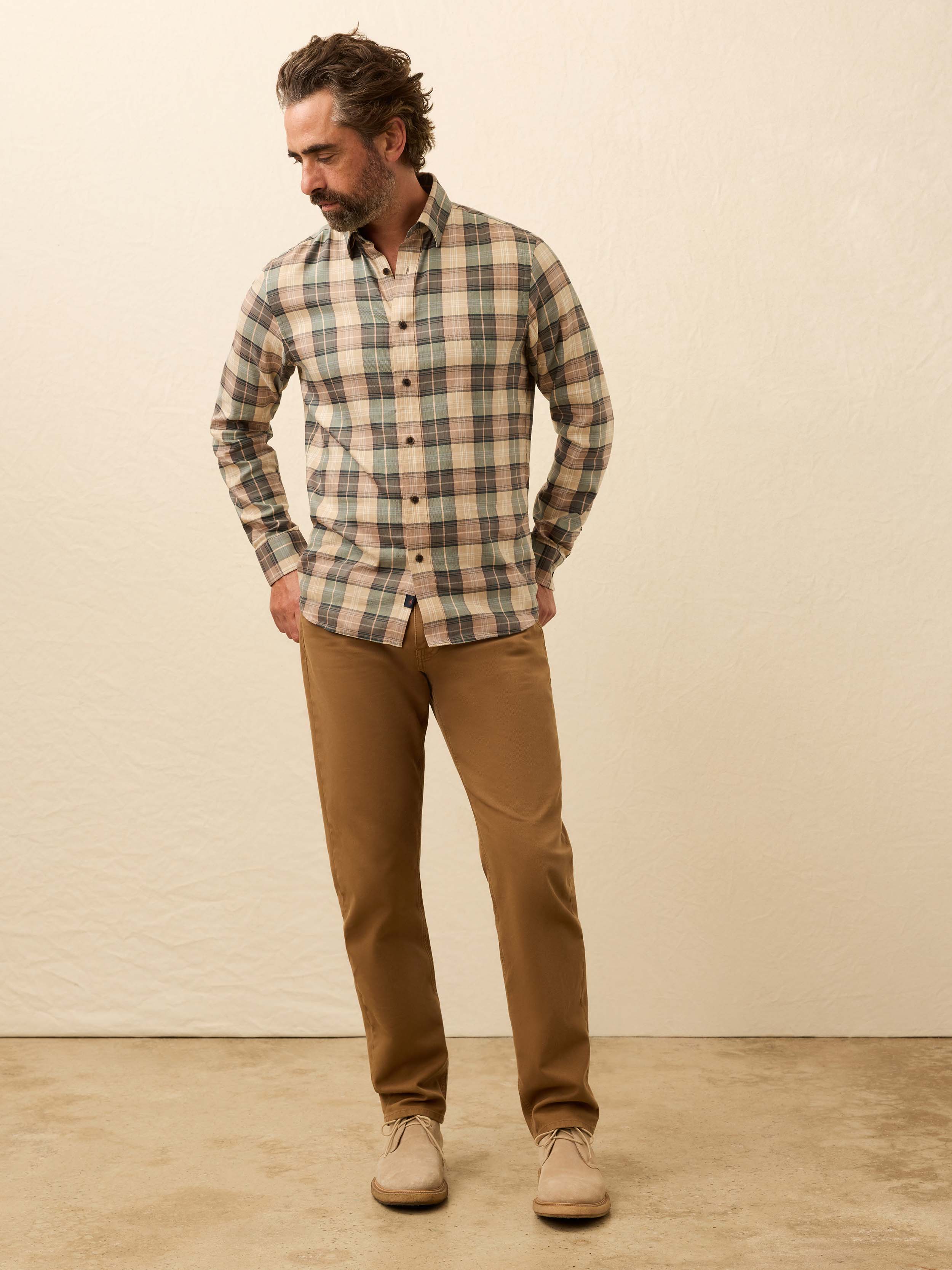Soft Twill Movement™ Shirt - Olive Sands Plaid | Faherty Brand