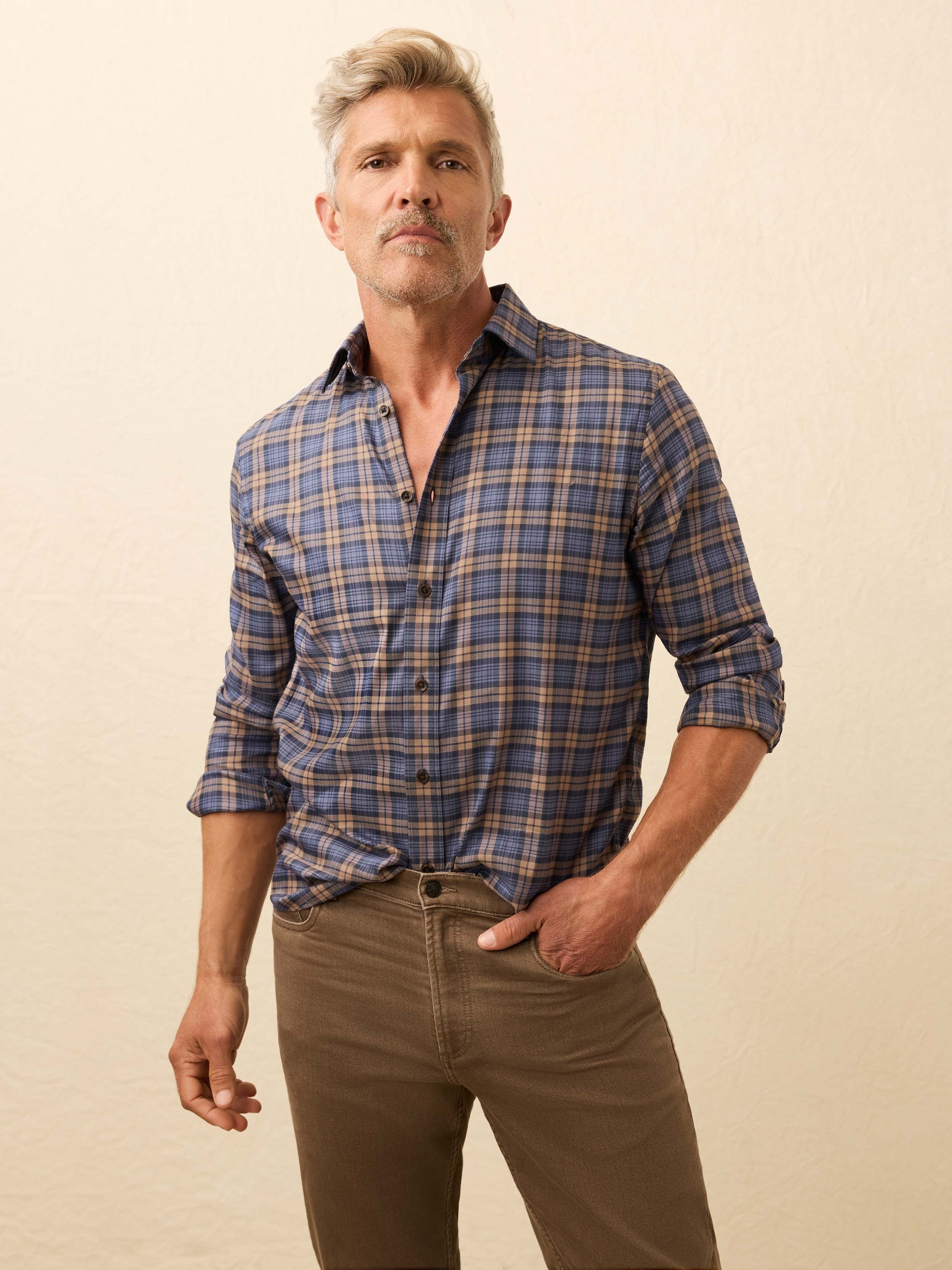 Soft Twill Movement™ Shirt - Walnut Dusk Plaid | Faherty Brand