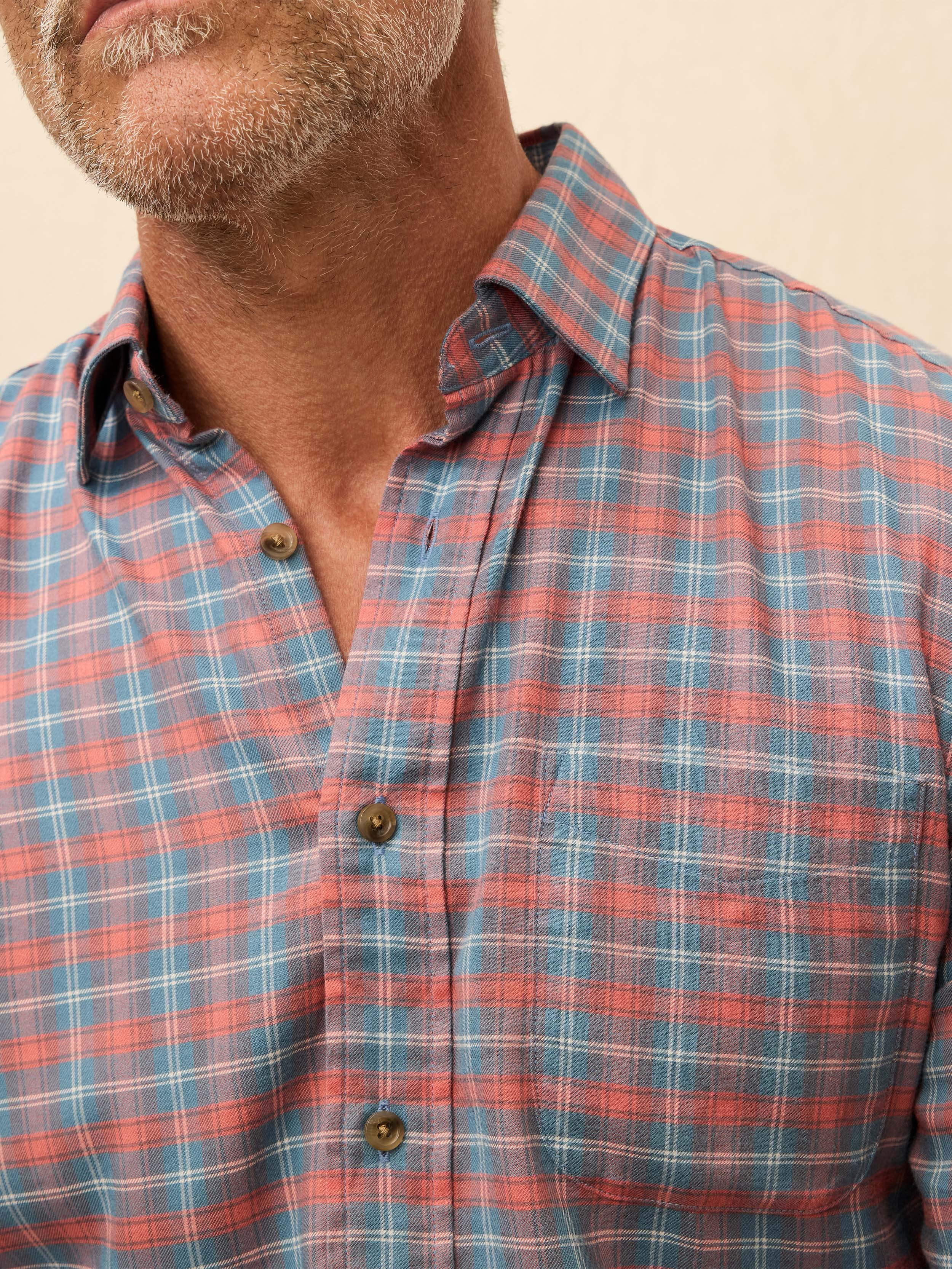 Movement™ Brushed Shirt - Blue Sierra Plaid | Faherty Brand