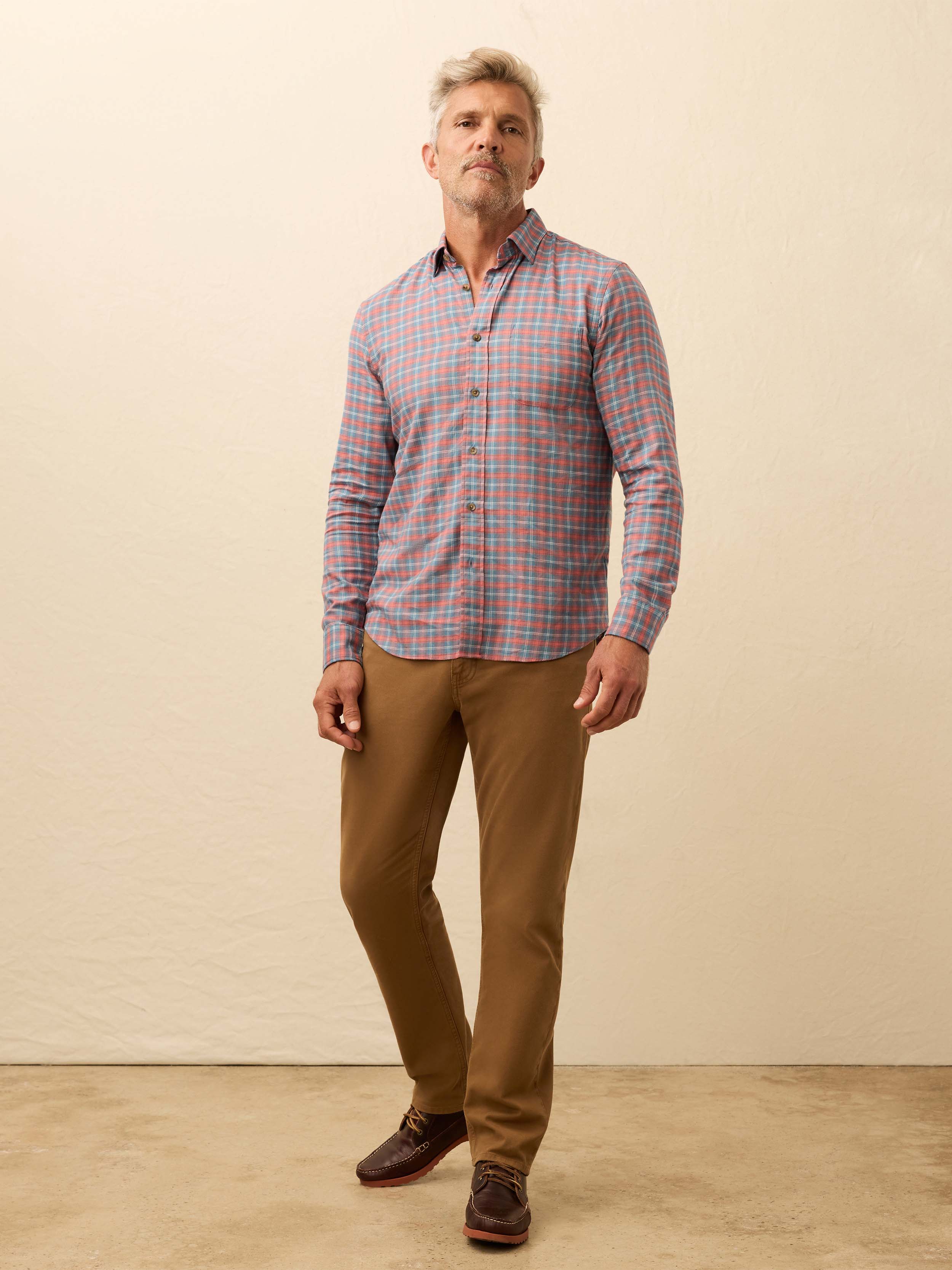 Movement™ Brushed Shirt - Blue Sierra Plaid | Faherty Brand