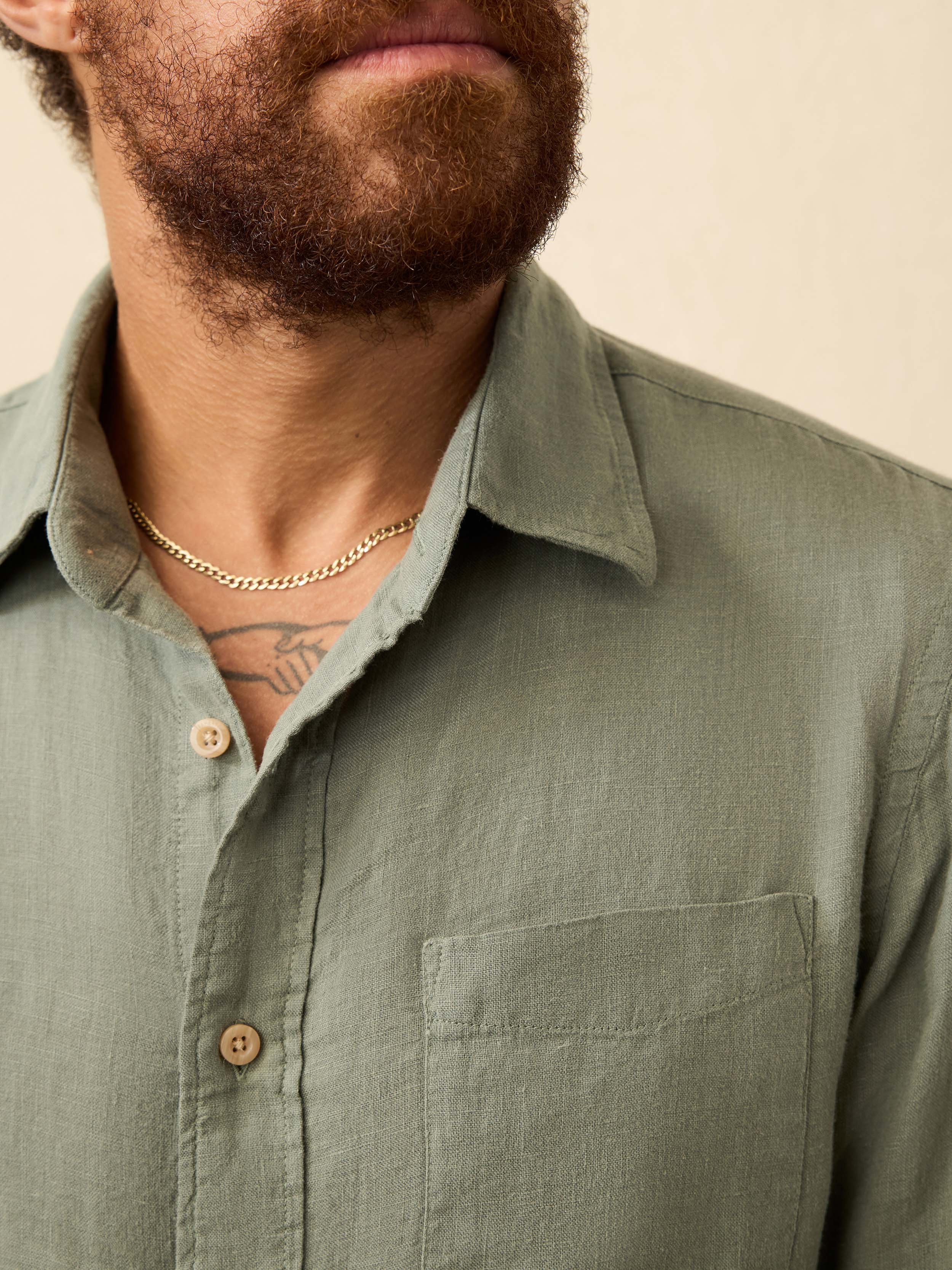 Laguna Linen Shirt - Valley Sage | Faherty Brand